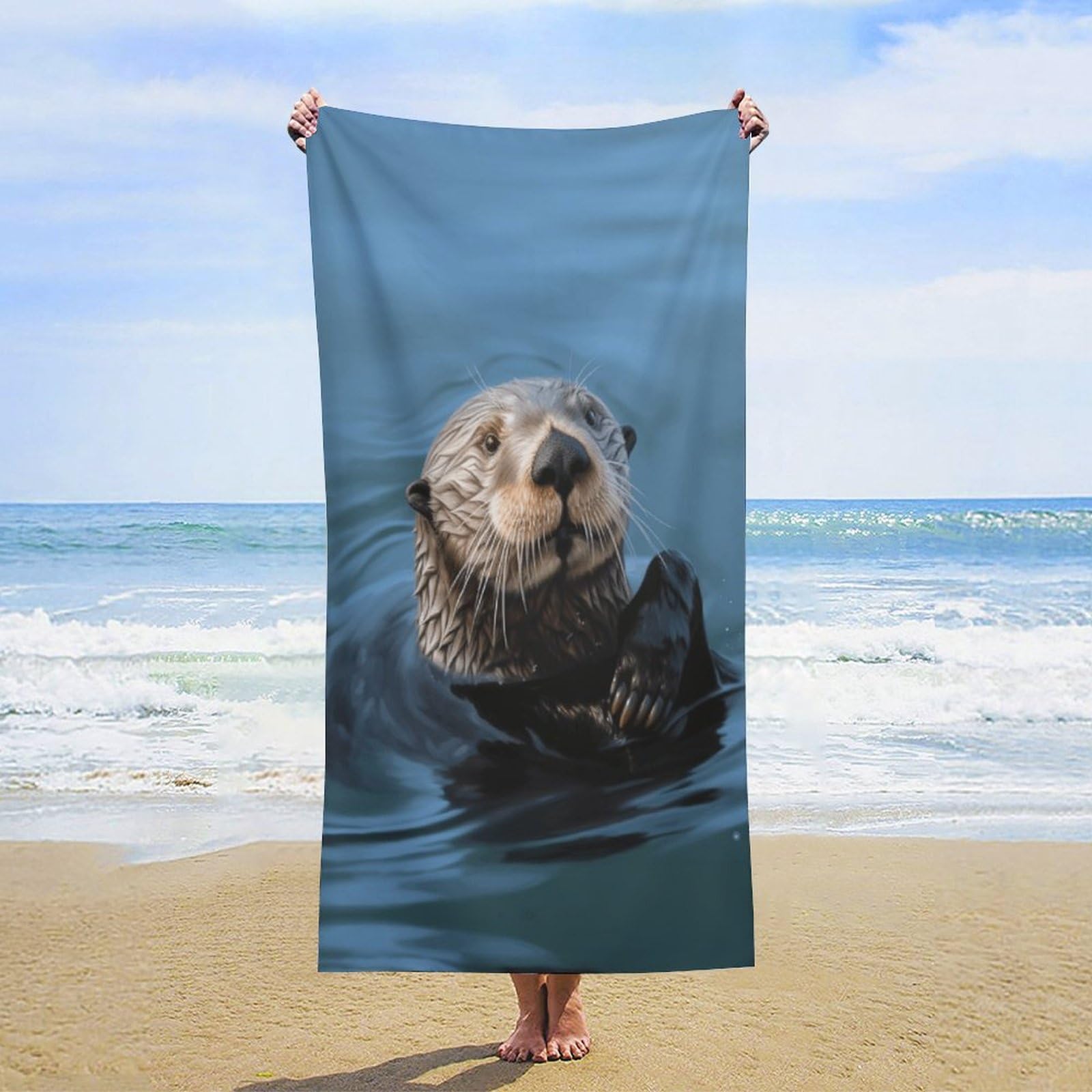 Amazon.com: WYUSPGK Cute Beach Towel,Sea Otter Print Large Bath