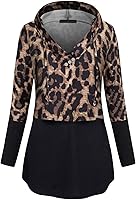 Vista 2 de QUINEE sudadera con capucha para mujer de manga larga a cuadros, bloque