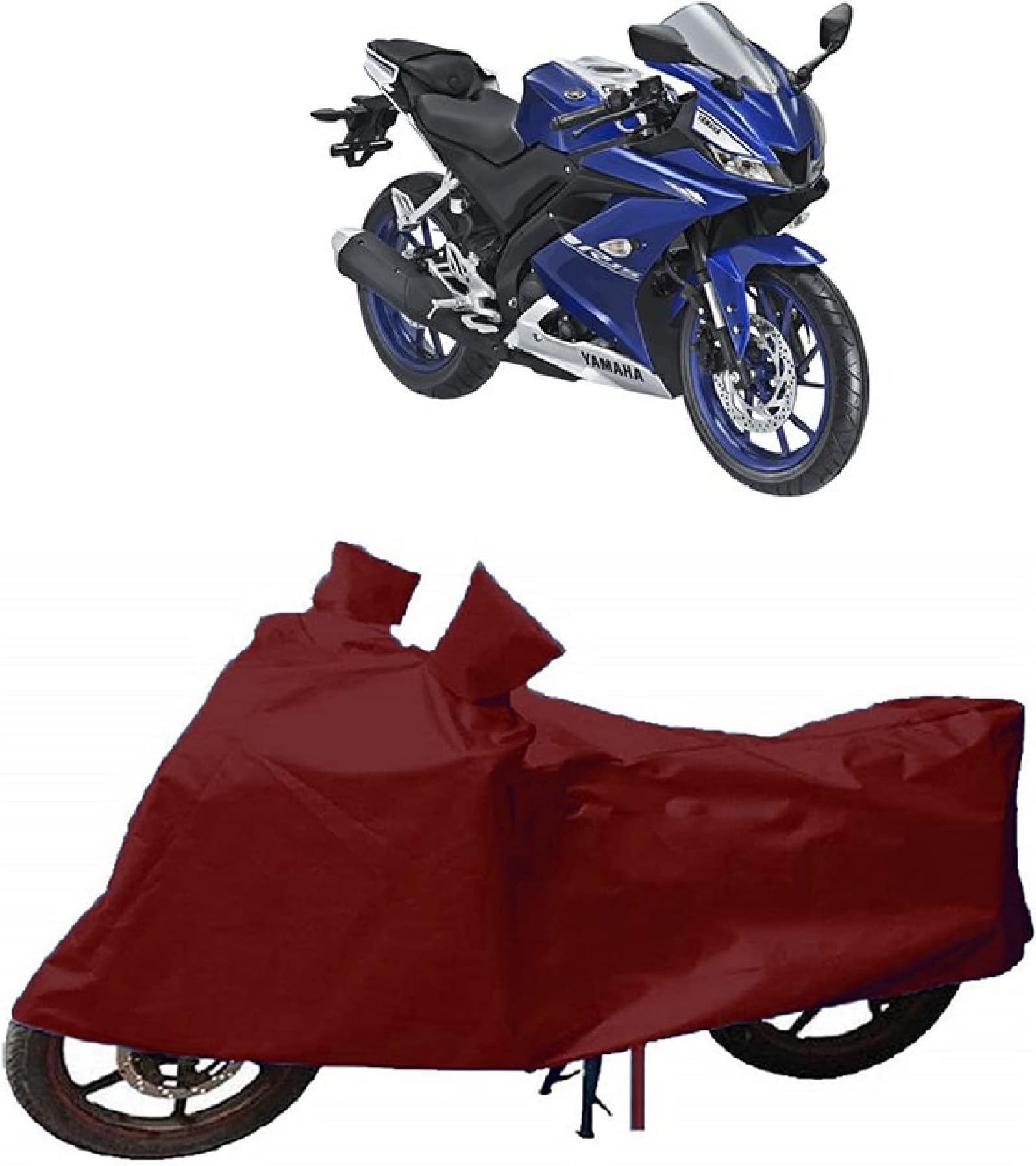 ZANTEX Water Resistant Bike Cover Compatible with Yamaha R15 V3 Dustproof Cover (Maroon Color)