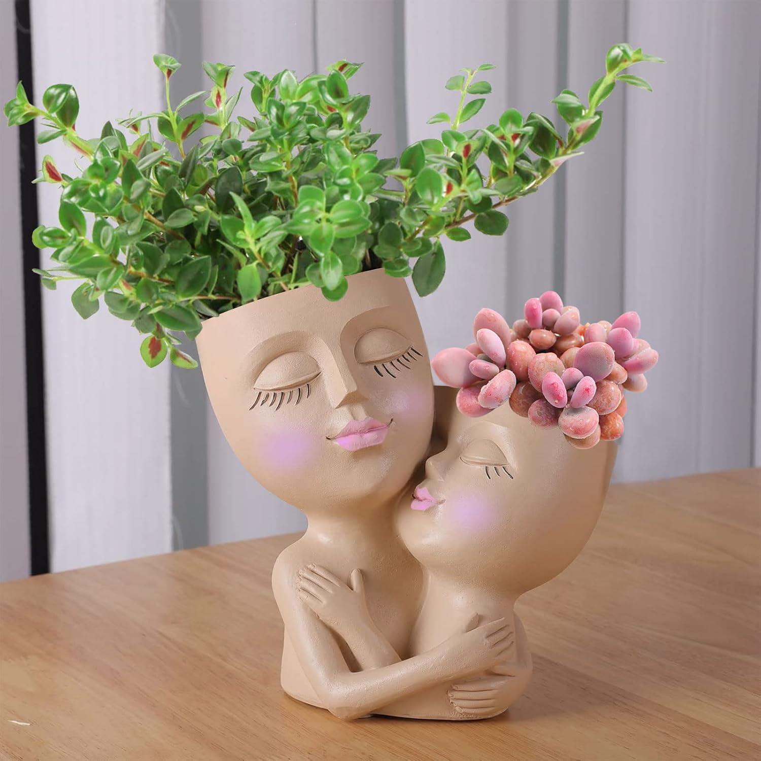 Jarquia Face Planters Pots Head PlanterFace Flower Pot with Drainage