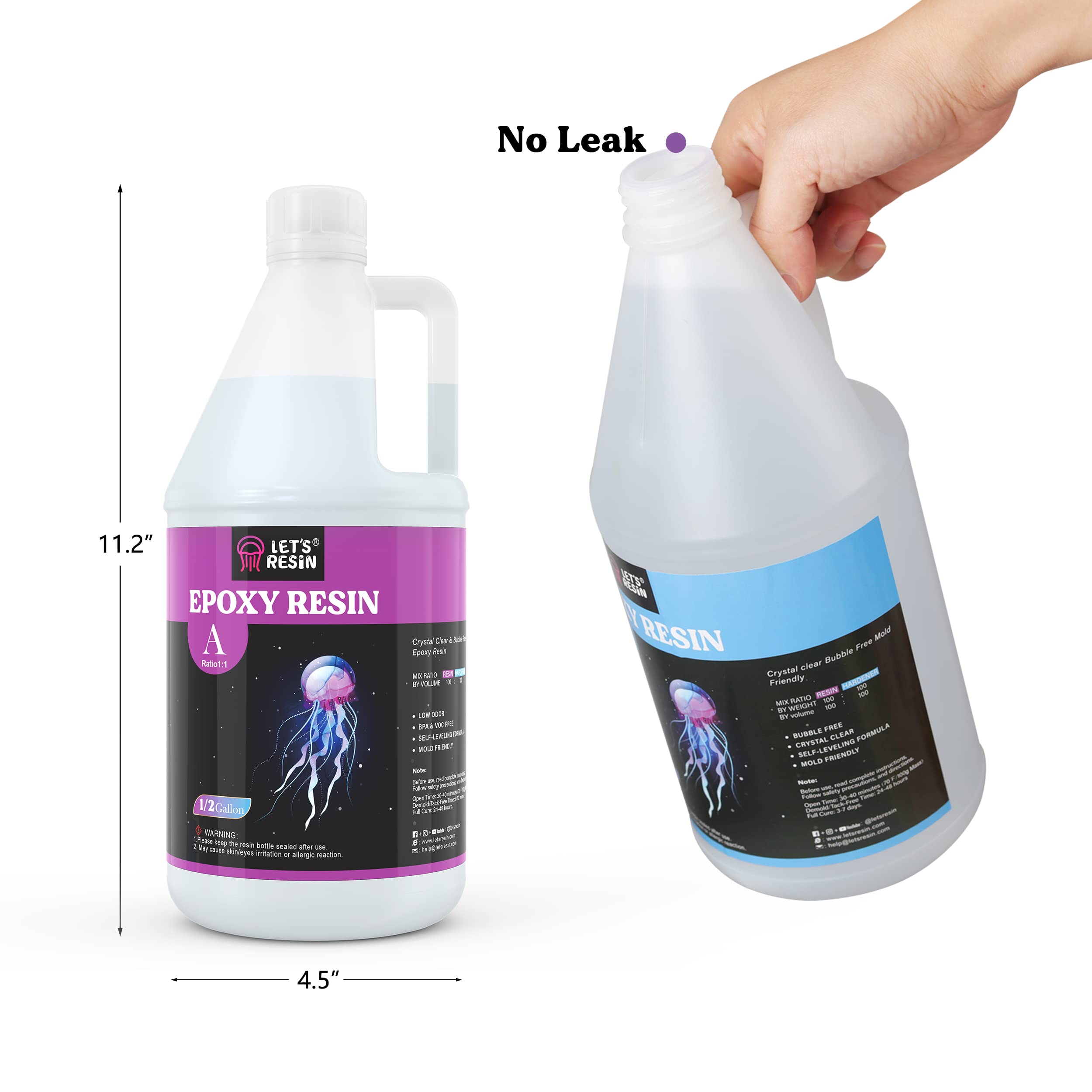 Buy LET'S RESIN Epoxy Resin Kit, 1 Gallon Bubble Free & Crystal Clear