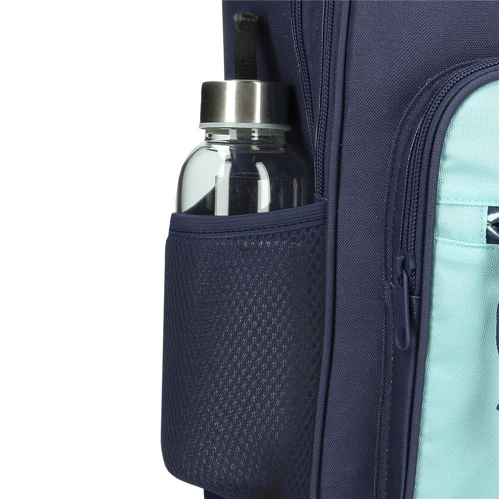 Reebok Andrew, mochila escolar, mochila azul y rosa, fabricada en poliéster, Tirantes anchos, ergonómicos y acolchados, varios compartimentos, de Joumma Bags