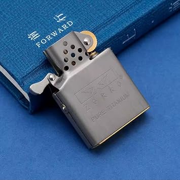 ZORRO 912S Titanium Kerosene Lighter Set Refillable Windproof Pocket Design with Pure Titanium Inner Tank, Classic Grinding Wheel, Collectible Gift Box