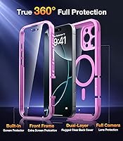 Vista 673 de Diaclara - Funda diseñada para iPhone 15 Plus de 6.7 pulgadas, transparente, cuerpo completo, con protector de pantalla, resistente de protección