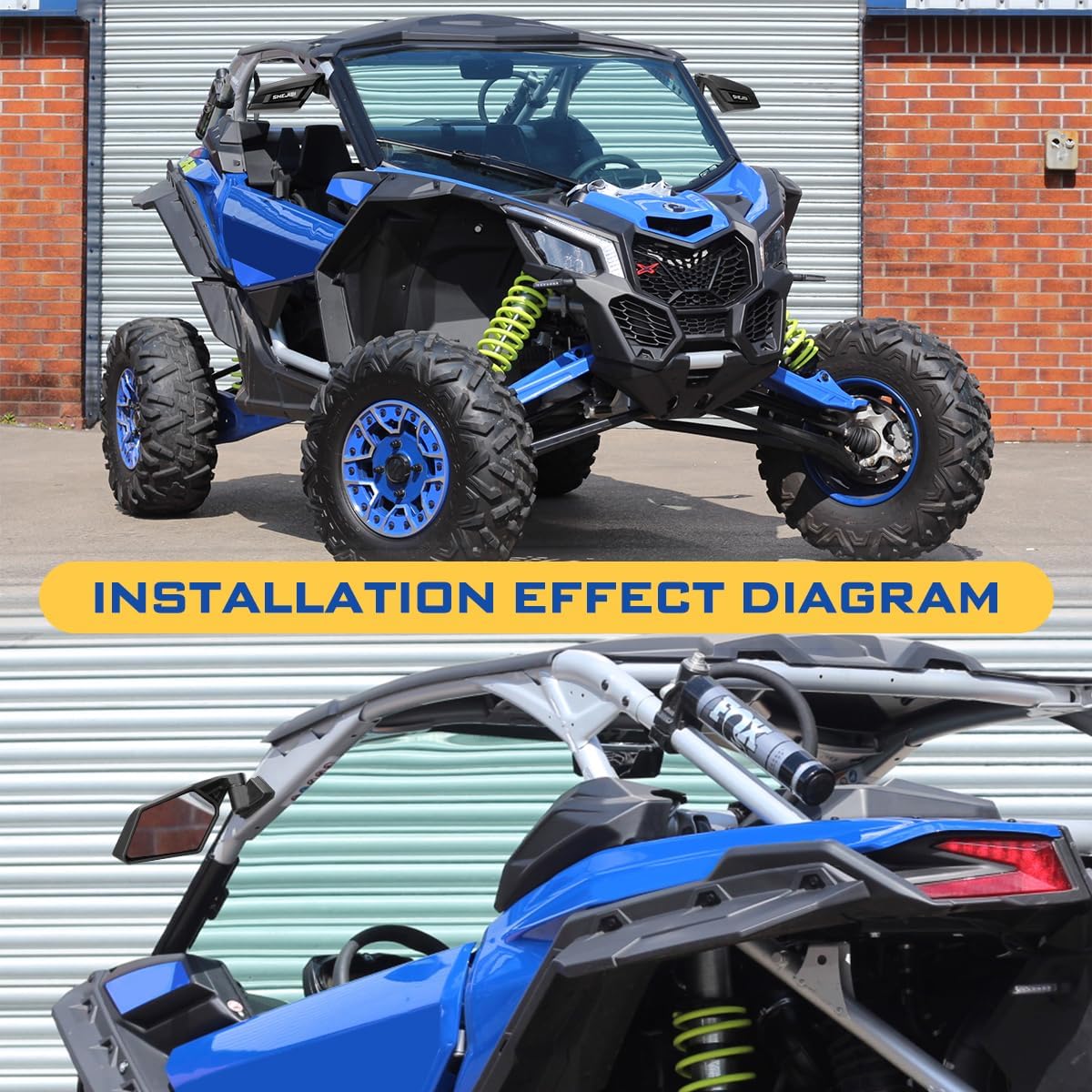 X3 Mirrors,Explosion-proof glass upgraded Maverick X3 side view mirrors Compatible with 2017-2023 Can Am Maverick X3 / X3 Max DS RS RR Turbo,not applicable to other UTV models,OEM#715002898