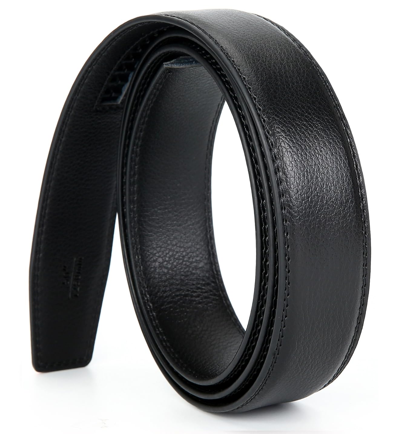 Men's Leather Ratchet Belt Strap Only 3.5cm 1 3/8,Leather Belt without Buckle,replacement belt
