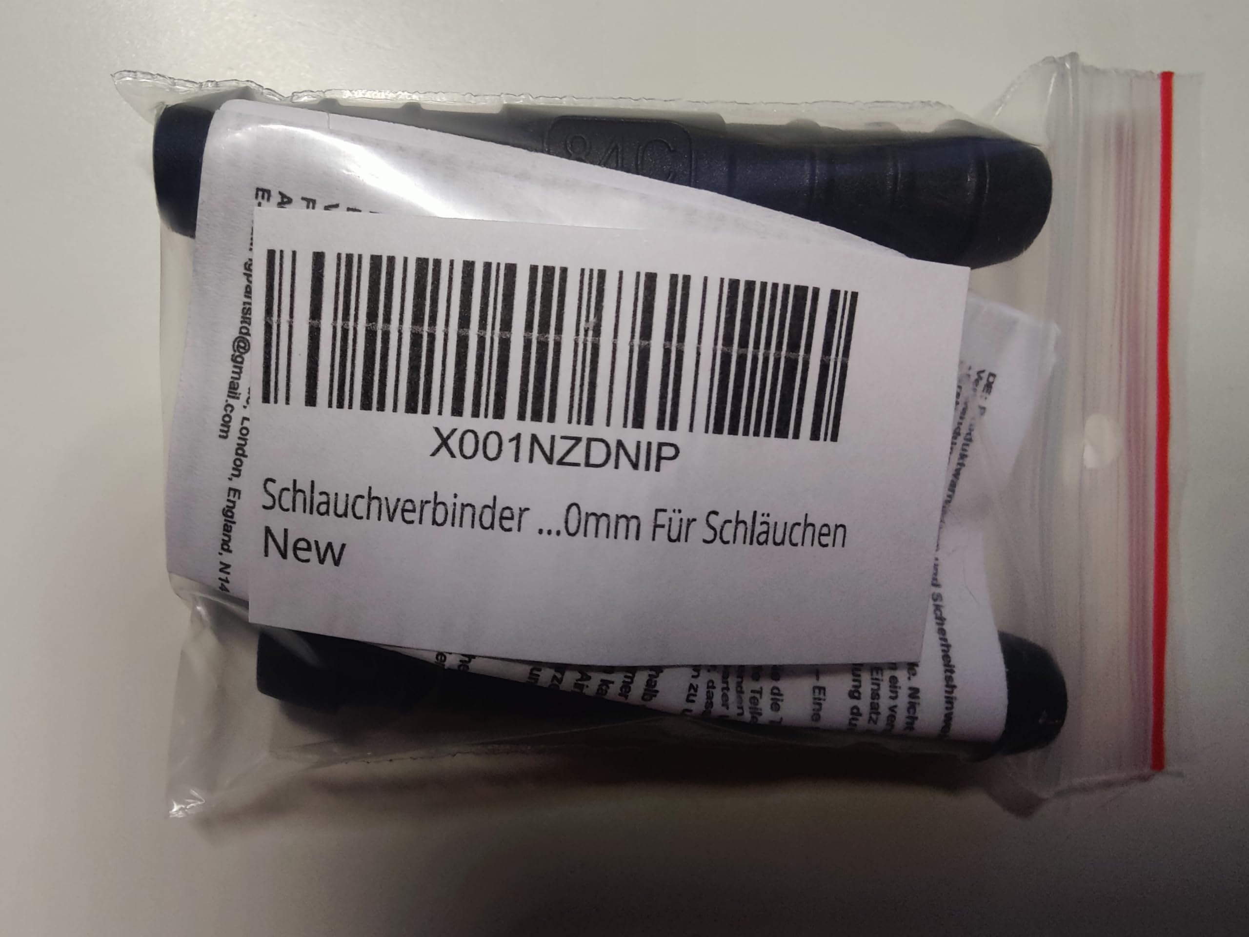 RACCORDO DRITTO PER TUBO D.10 MM PER VALVOLA