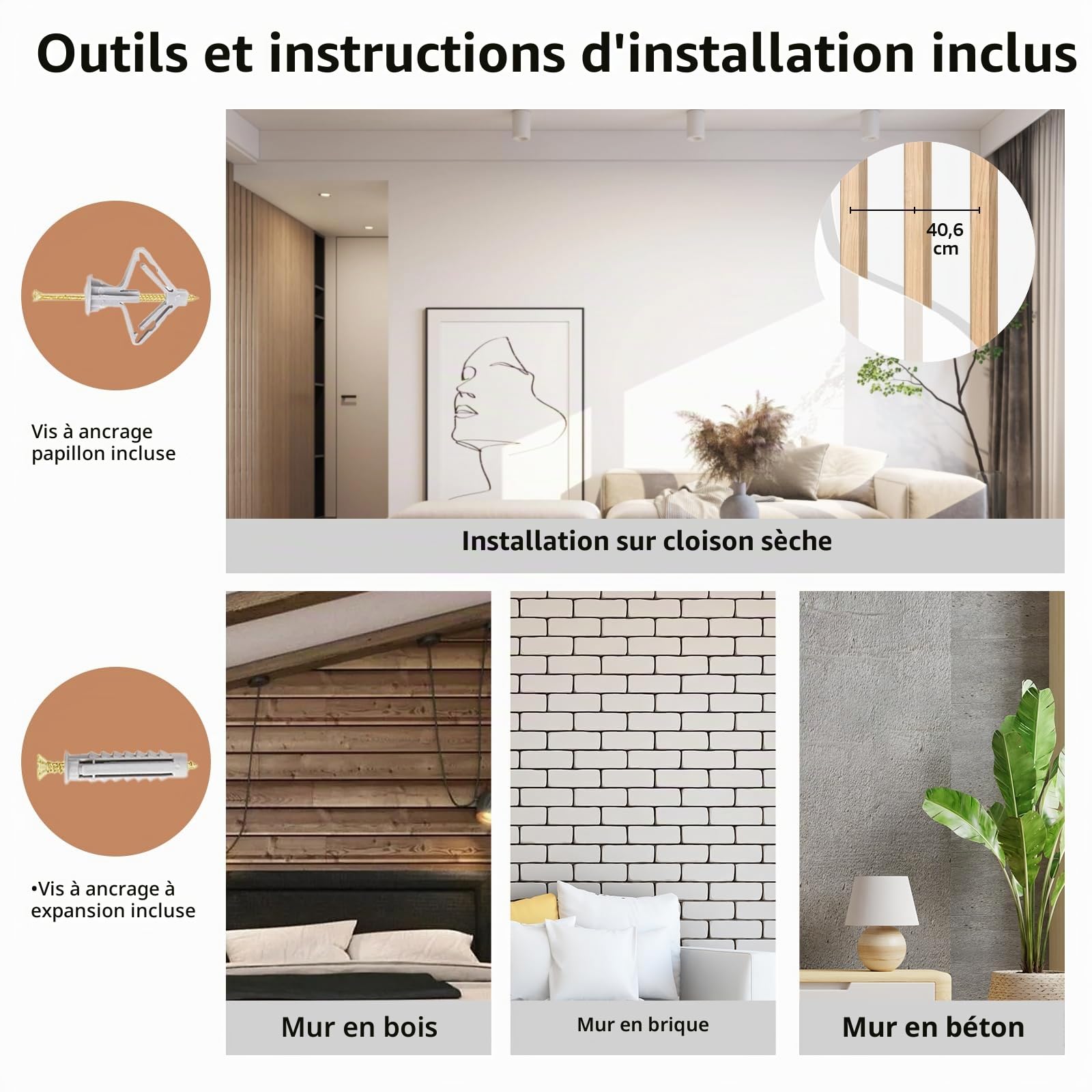 FUKUMARU Hamac pour Chat Mural Grande Étagère pour Chat – Lits et Perchoirs Modernes – Meubles de Qualité Supérieure pour Dormir, Jouer– Peut Contenir Facilement Jusqu'à 18,1 kg en Flanelle Blanche