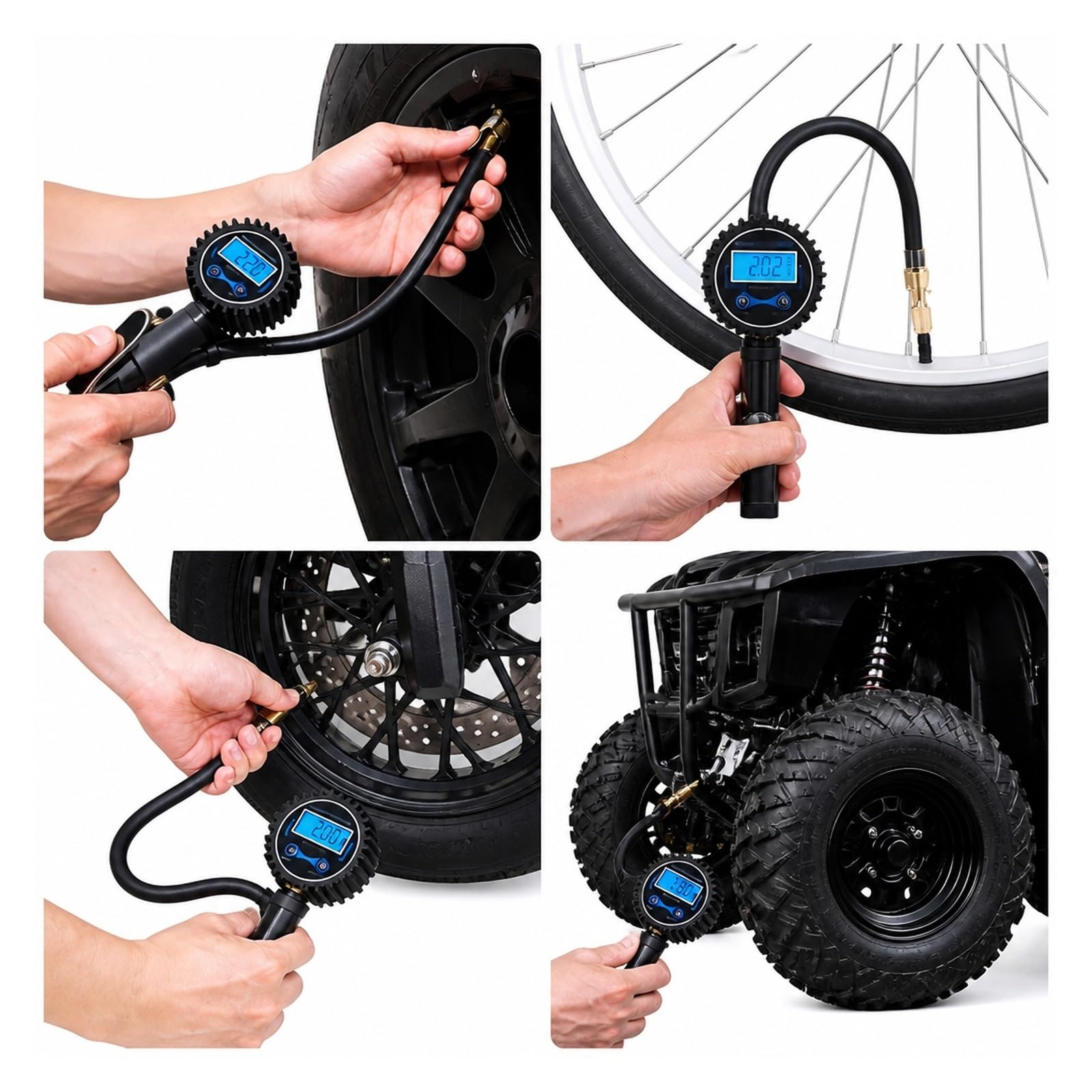Manomètre, Dégonfleur De Pneu Numérique Avec Manomètre 250 PSI