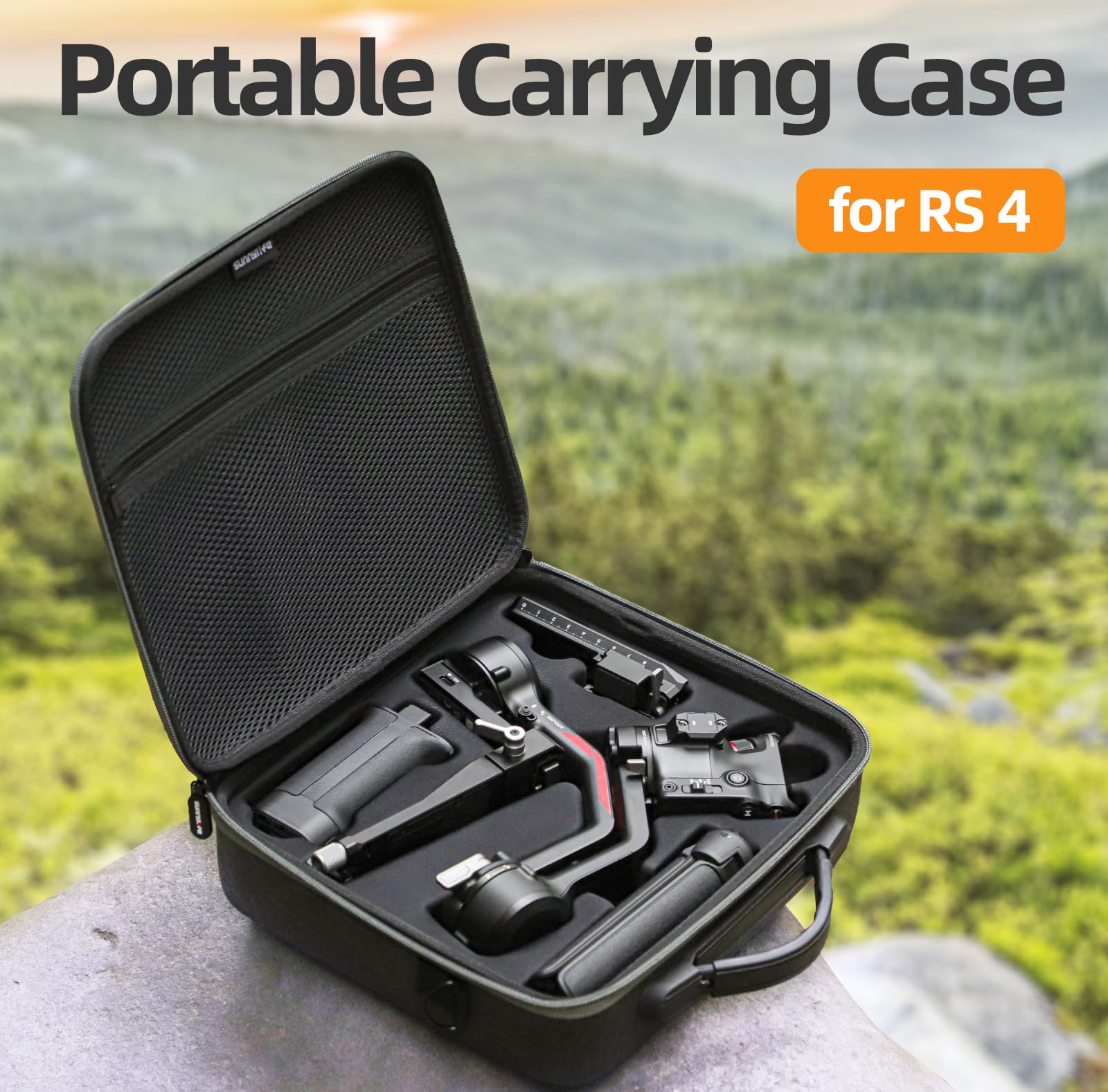RC GearPro Ronin RS 4 Sac de Transport Sac à bandoulière Résistant aux Chocs Coque Dure Sac de Voyage pour DJI RS 4 Ronin Stabilisateur à cardan Accessoires Portable Protecteur de Protection Sac