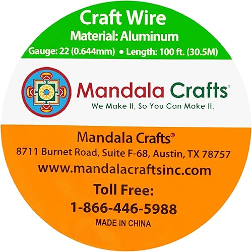 Miniatura 375 de Mandala Crafts - Alambre de aluminio anodizado de calibre 22 para hacer joyas - 121.92 m de alambre flexible de color en tonos pastel - Flexible
