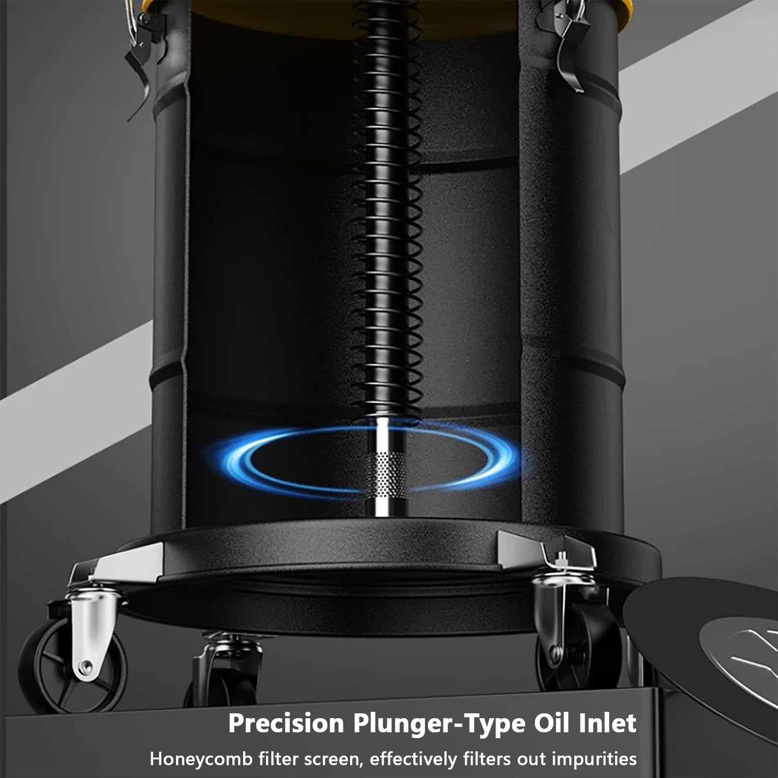 Bomba de Grasa Neumática de Alta Presión, Relación de Presión 80:1 | Pistola Giratoria de Aluminio, Manguera de Aceite de Doble Capa de 6 M, Manguera de Aire de 12 M(12L/3GAL)