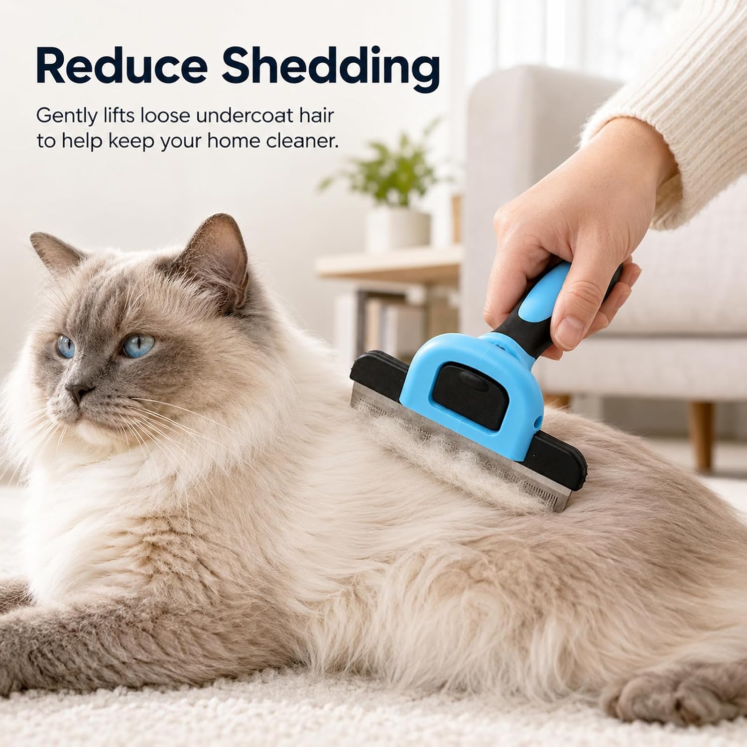 Pet Deshedding Tool for Dogs & Cats, Professional Grooming Comb