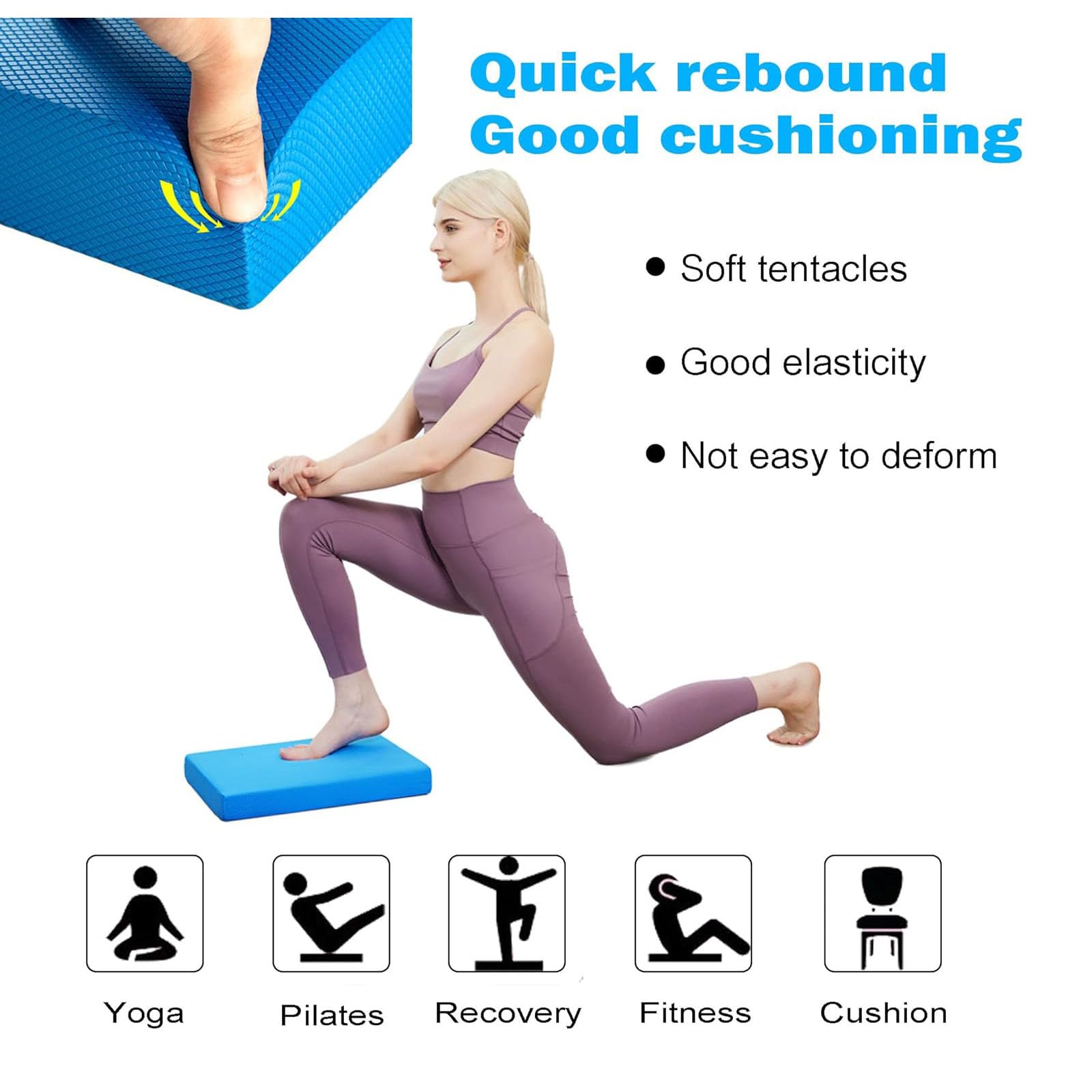 Tappetino per equilibrio, in schiuma, 40,1 x 33 x 5,1 cm, per esercizi di fisioterapia, yoga, allenamento dell'equilibrio