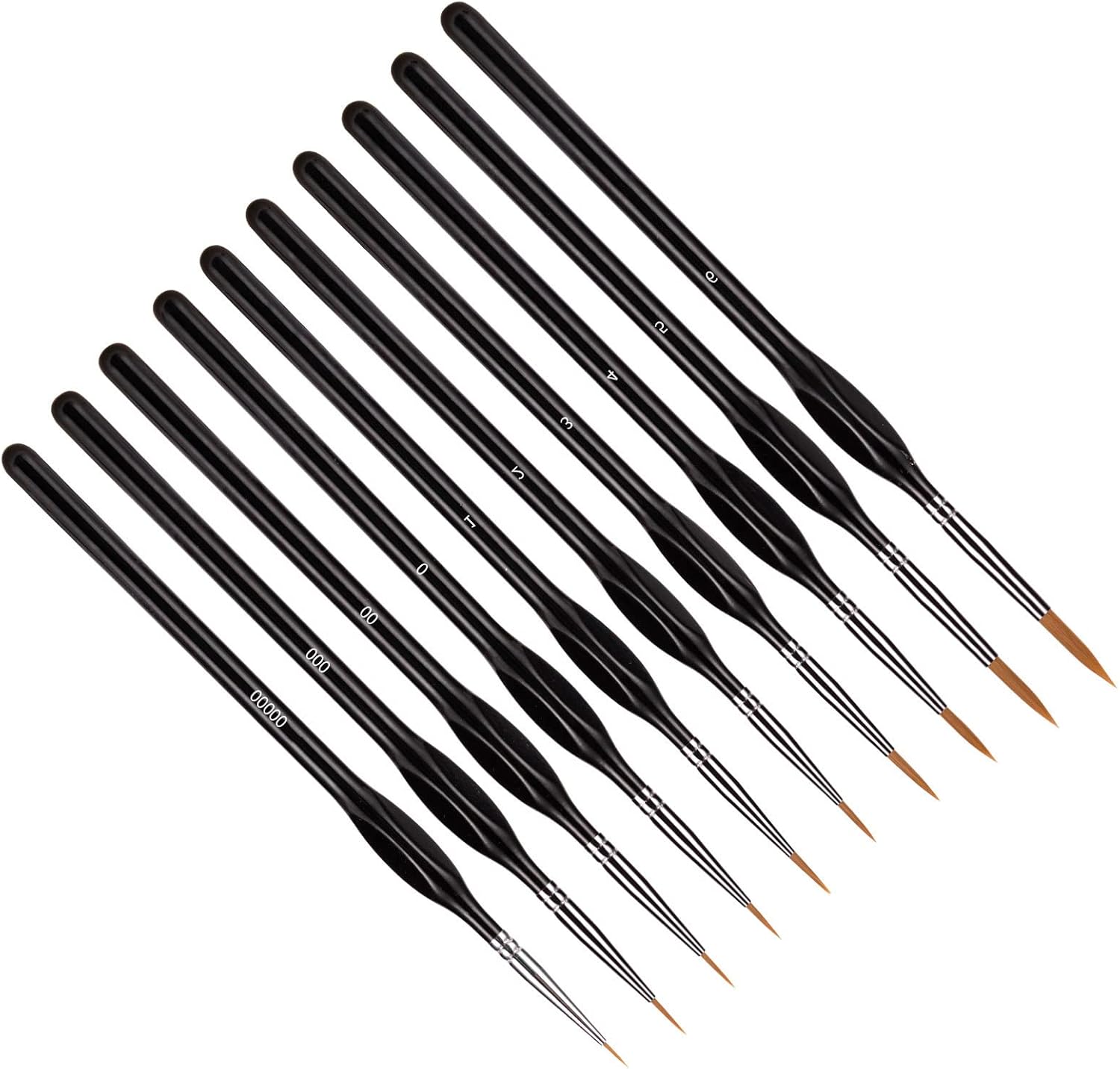 Detail Paint Brushes Set 10pcs Miniature Artist Painting Brush for Fine Acrylic