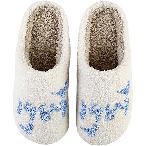 Unisex Meet Me at Midnight Slippers Fuzzy Warm House Slippers Winter Indoor Outdoor Shoes