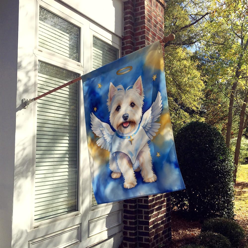 Caroline's Treasures DAC7094CHF Westie My Angel House Flag Large Porch Sleeve Pole Decorative Outside Yard Banner Artwork Wall Hanging, Polyester, House Size, Multicolor