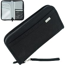 Fosmon Passport Bag, RFID Blocking Travel Document Organizer, Black