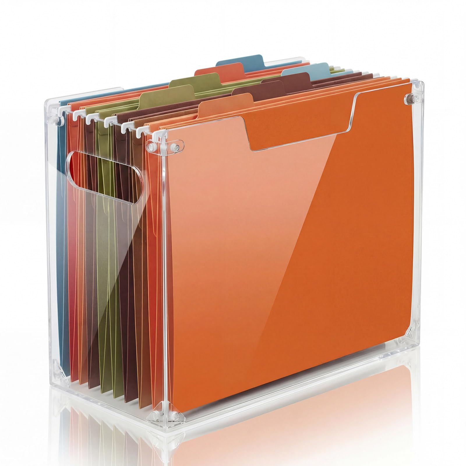 Photo 1 of Novabright Acrylic File Organizer Box with Handles