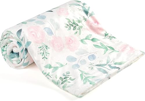 Miniatura 6 de Minky - Manta de felpa de visón, manta de cama de guardería con respaldo punteado para bebé, niño y niña, 30 x 40 pulgadas (rosa)