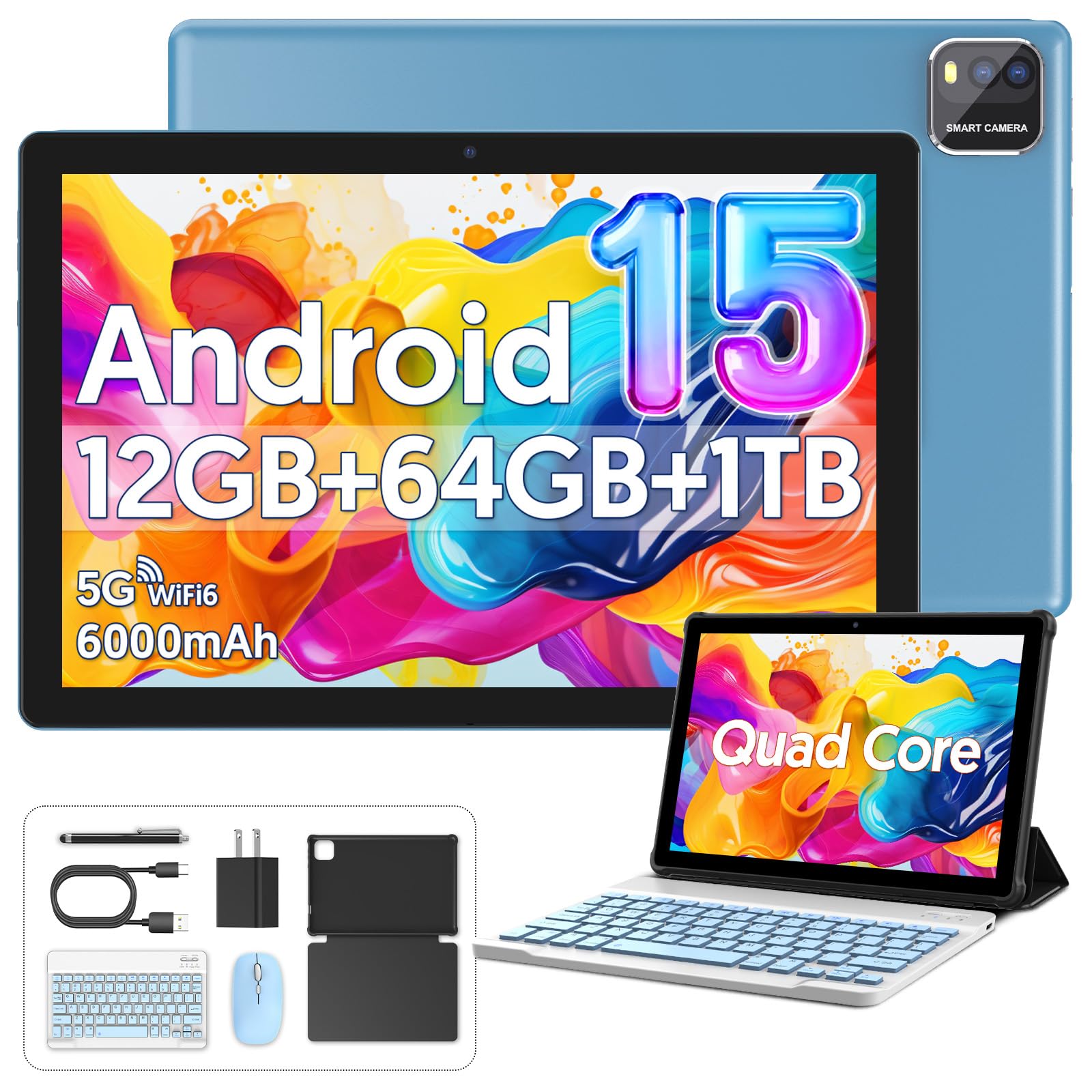 Amazon.com: Fitifun Tablet 10 inch Android 15 Tablets, 12GB RAM