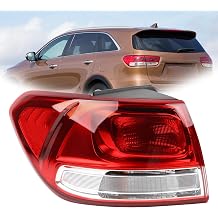 LH Halogen Outer Tail Light Assembly Compatible with 2016-2018 Kia Sorento Tail Lamp Left Driver Side Replacement KI2804119 92401C6000