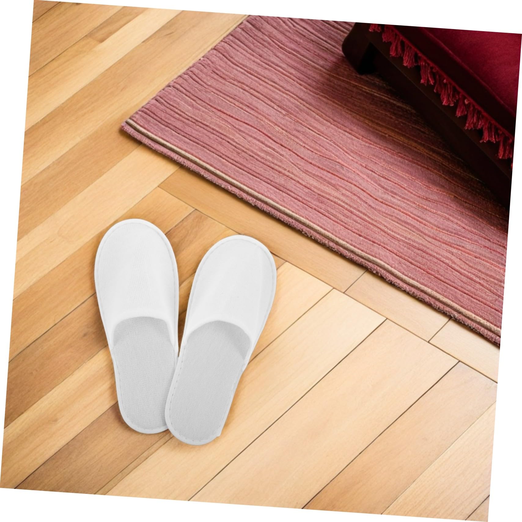 Healvian 28 Paare Einweg-hausschuhe mit Dicker Eva-sohle Rutschfest Weiß Unisex Spa Hotelslipper für Gäste für Reisen Wellness Hochzeit Badezimmer und Gastgewerbe
