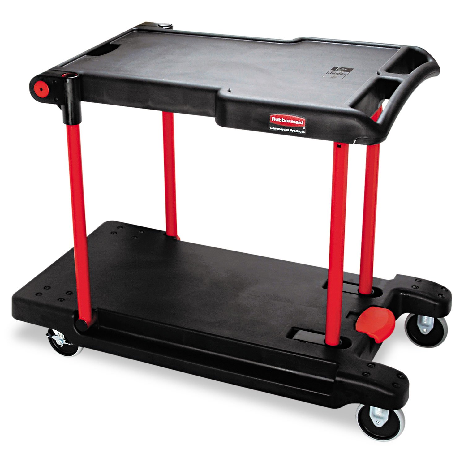 Rubbermaid Commercial Products Convertible Utility Cart/Platform Truck Combination 400 lb. Capacity Black for Warehouse/Garage/Cleaning/Maintenance