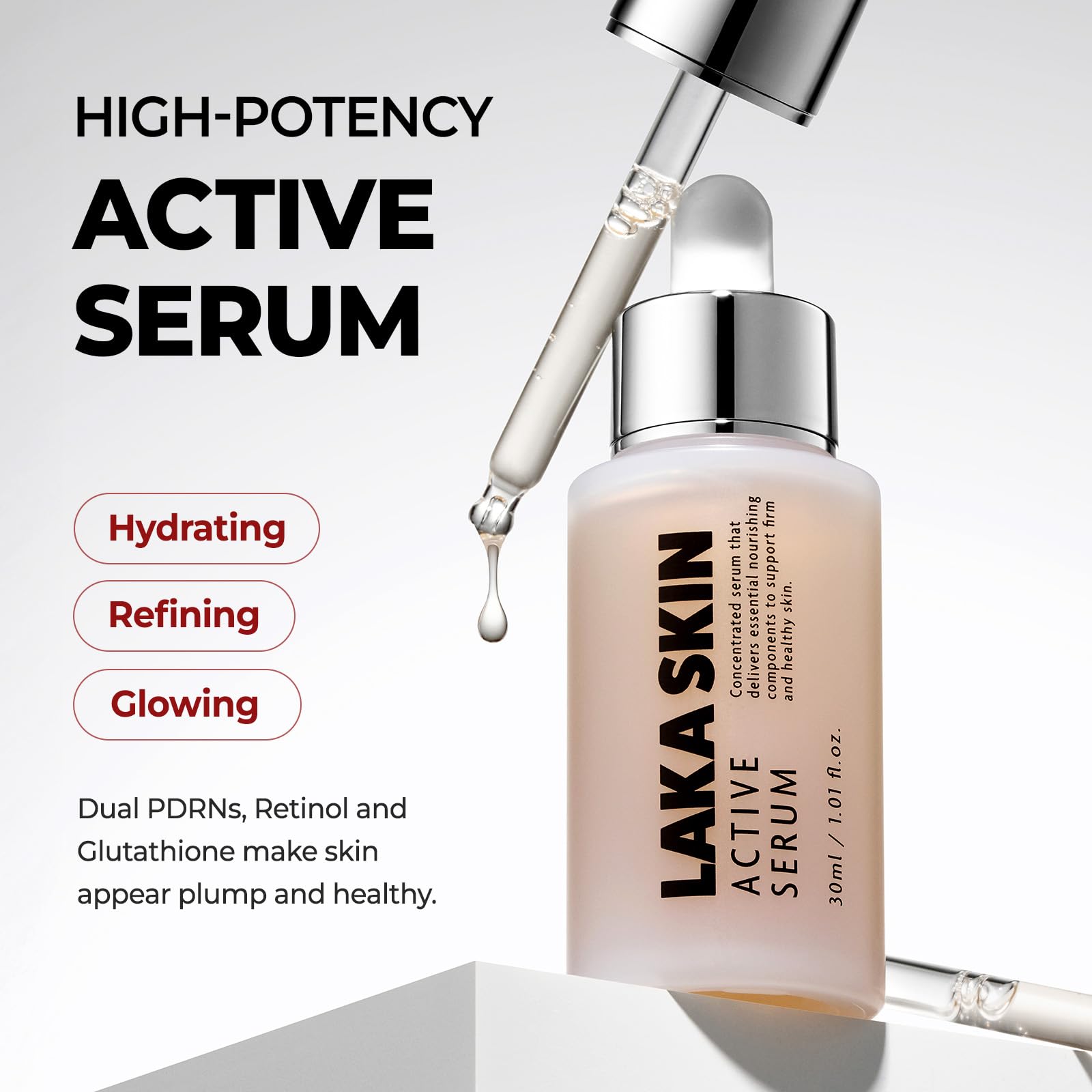 Amazon.com: Laka Skin Active Serum, 30ml/1.01 fl.oz, Glutathione