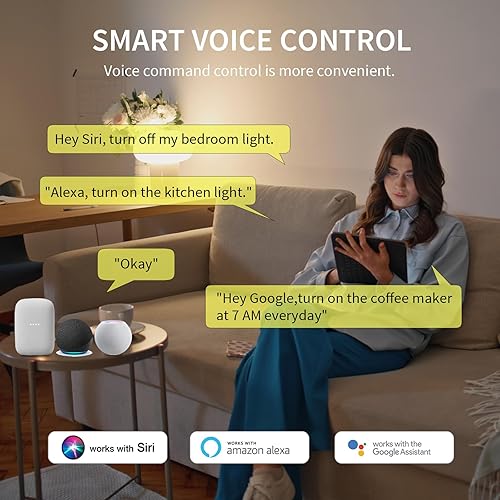 Miniatura 2 de Minoston Matter - Enchufe inteligente, salida inteligente compatible con Alexa, Apple Home, Google Home, SmartThings, aplicación y control de voz,