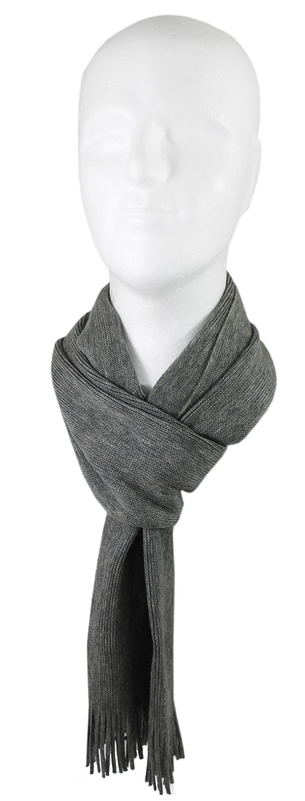 Rotfuchs Bufanda de punto de color liso, 100% lana de punto fino (merino)