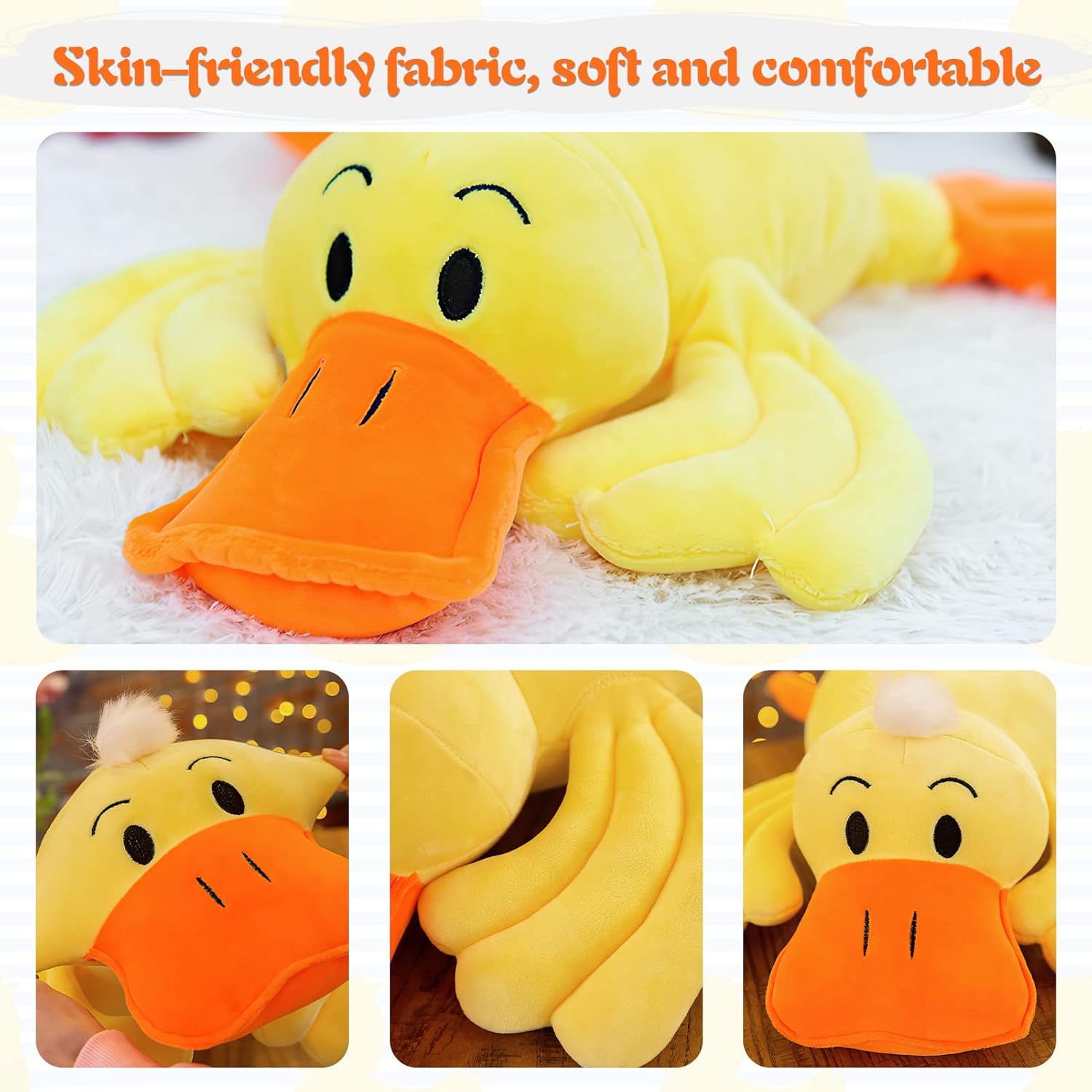 30cm Plush Yellow Duck Pillows Cute Stuffed Animal Hugging Pillow Soft