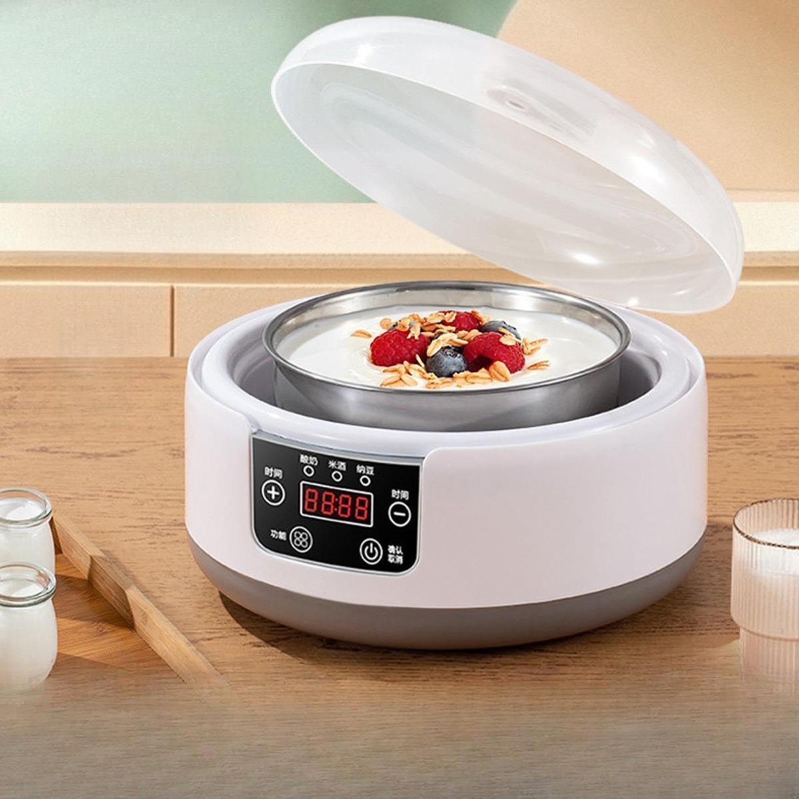 STYLEHEAVEN Automatic Yogurt Maker Low Noise Household Constant Temperature Control 1.2L-image-34