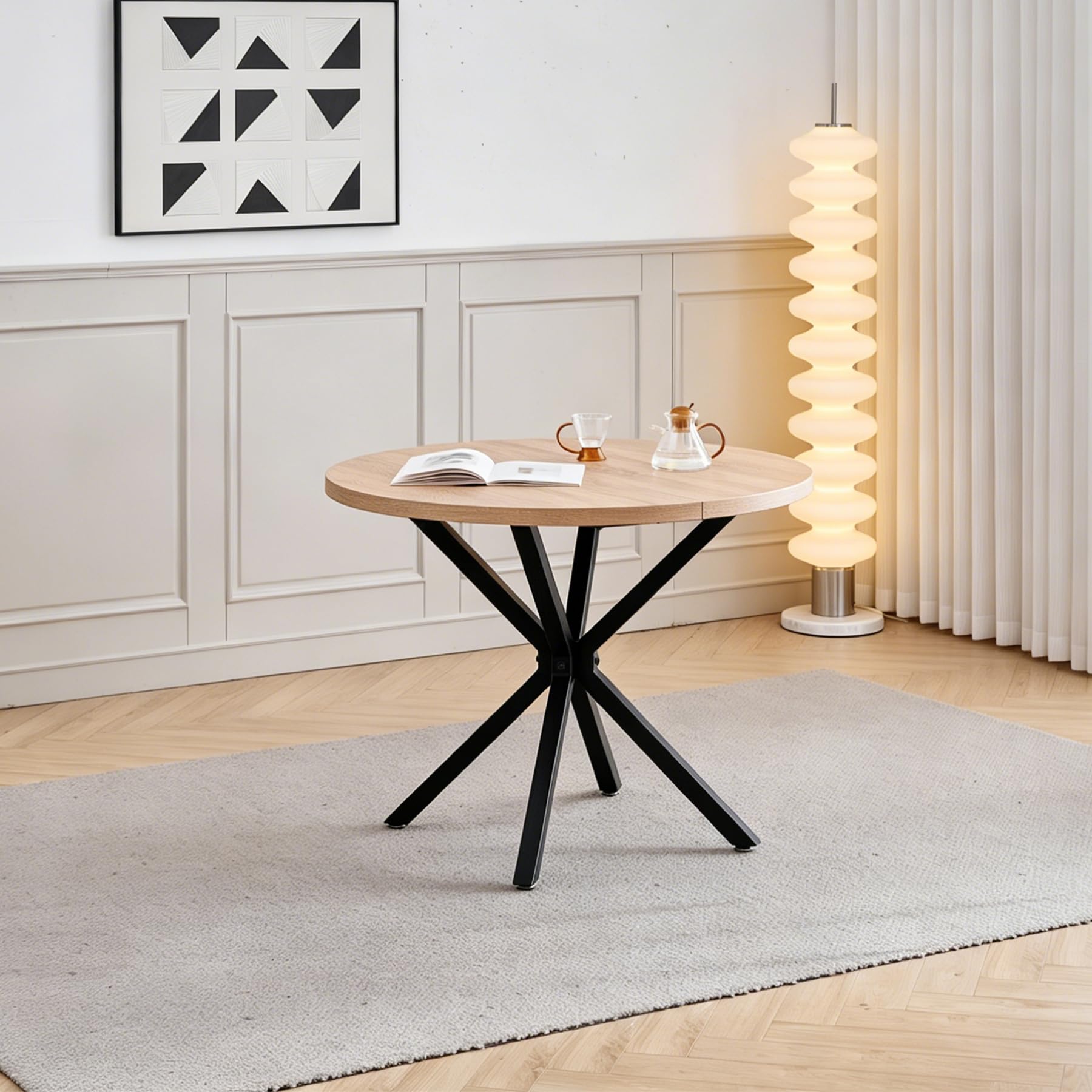Table ronde 100cm gain de place pour petit appartement et cuisine