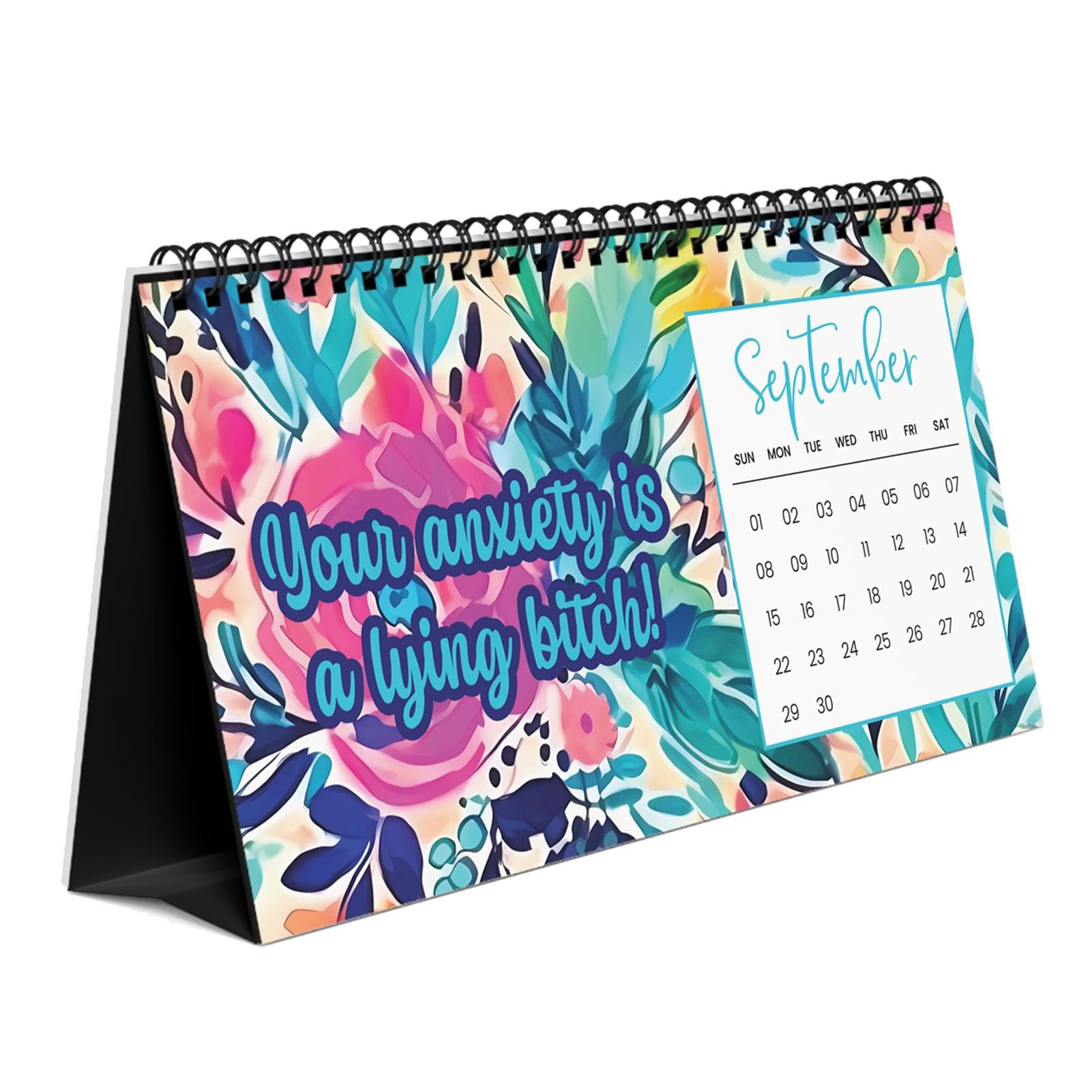 Funny Mental Health Calendar, Sweary Calendar 2024, Desk Calendar 2024, Mental Health Monthly Planner, Funny Calendar 2024 For Desk Decor, Mental Health Gifts