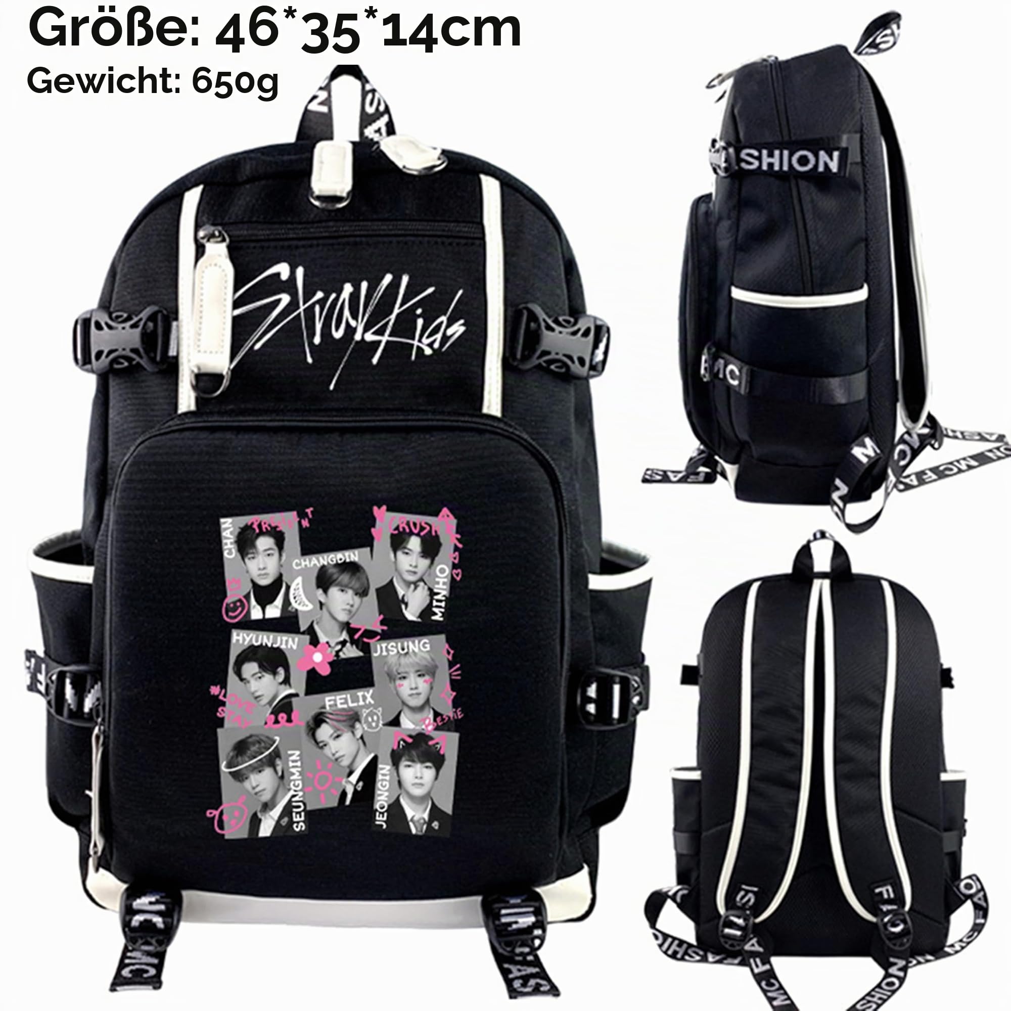 Harajuku Schulrucksack – Rucksack für Schüler & Studenten, Laptop-Rucksack für Alltag & Schule