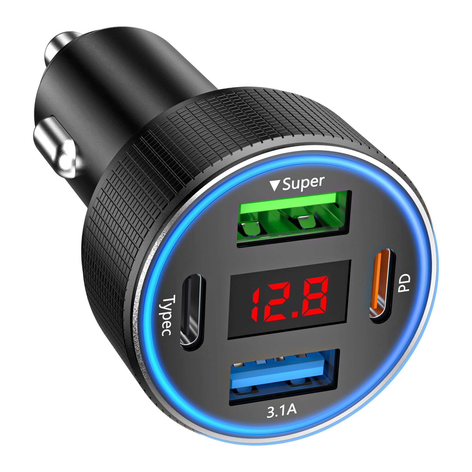 ANEXTIDE Car Charger USB C, 78W 4 Port