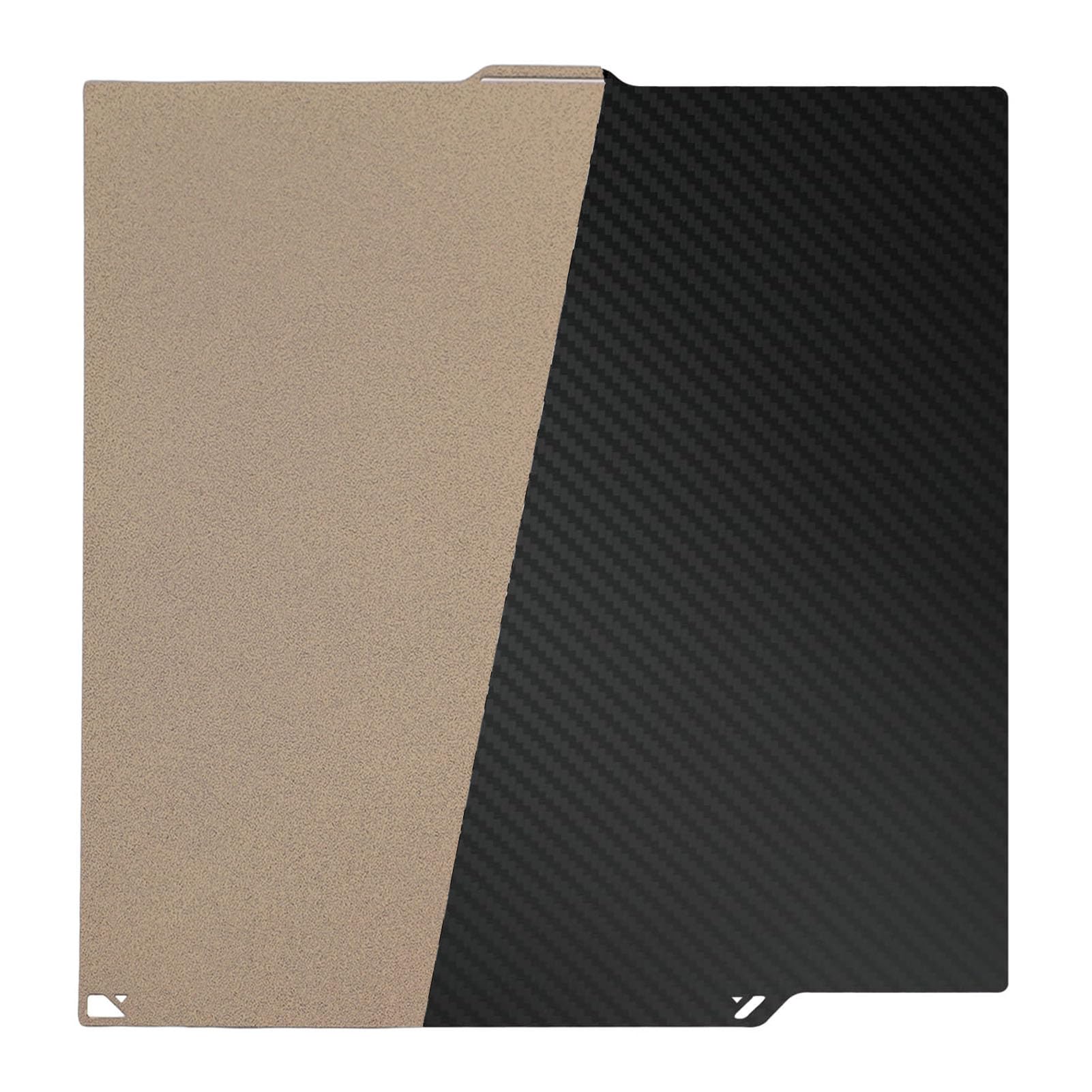 Cryfokt PEI PET Build Plate, 3D Printer Print Platform, Strong Adhesion PEI Plate, High Temperature Proof, Smooth PET and Textured PEI Spring Steel Build Plate, 271x260mm