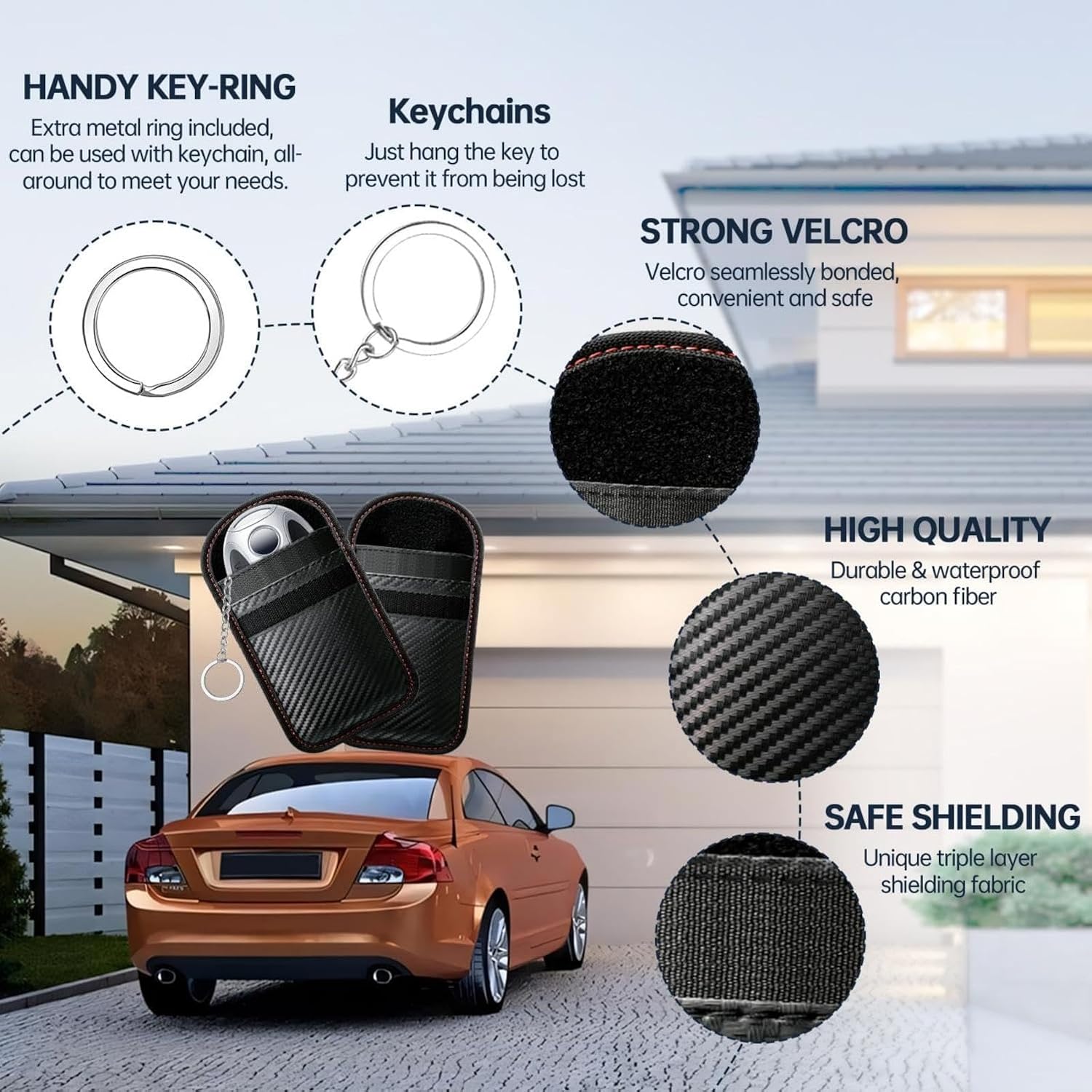 caslord 2 Pack Faraday Pouch for Car Keys - Analyse des détails et conception