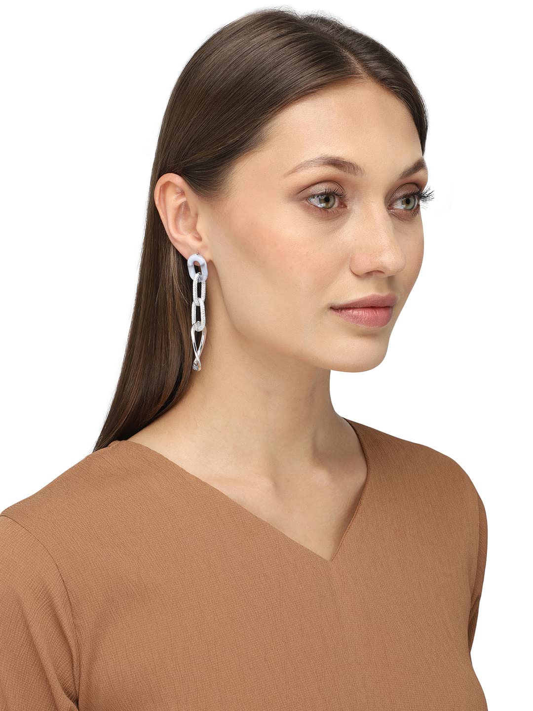 Toned Chain Earrings for Women - Birthday Anniversary Gift