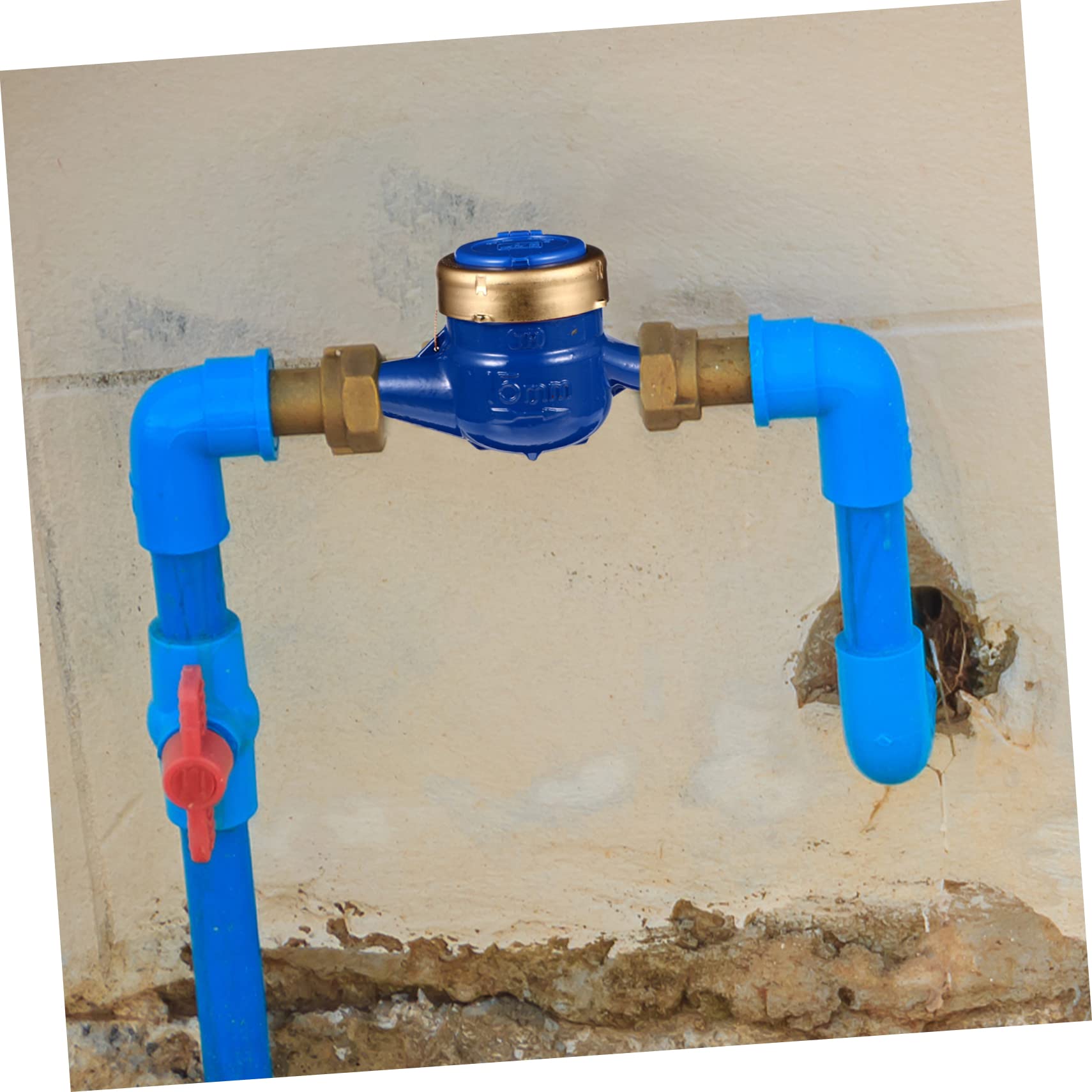 Baluue Medidor De Agua Fría Contador De Agua Metálico Digital para Uso Diario Grifo Medidor De Flujo De Hogar y Jardín