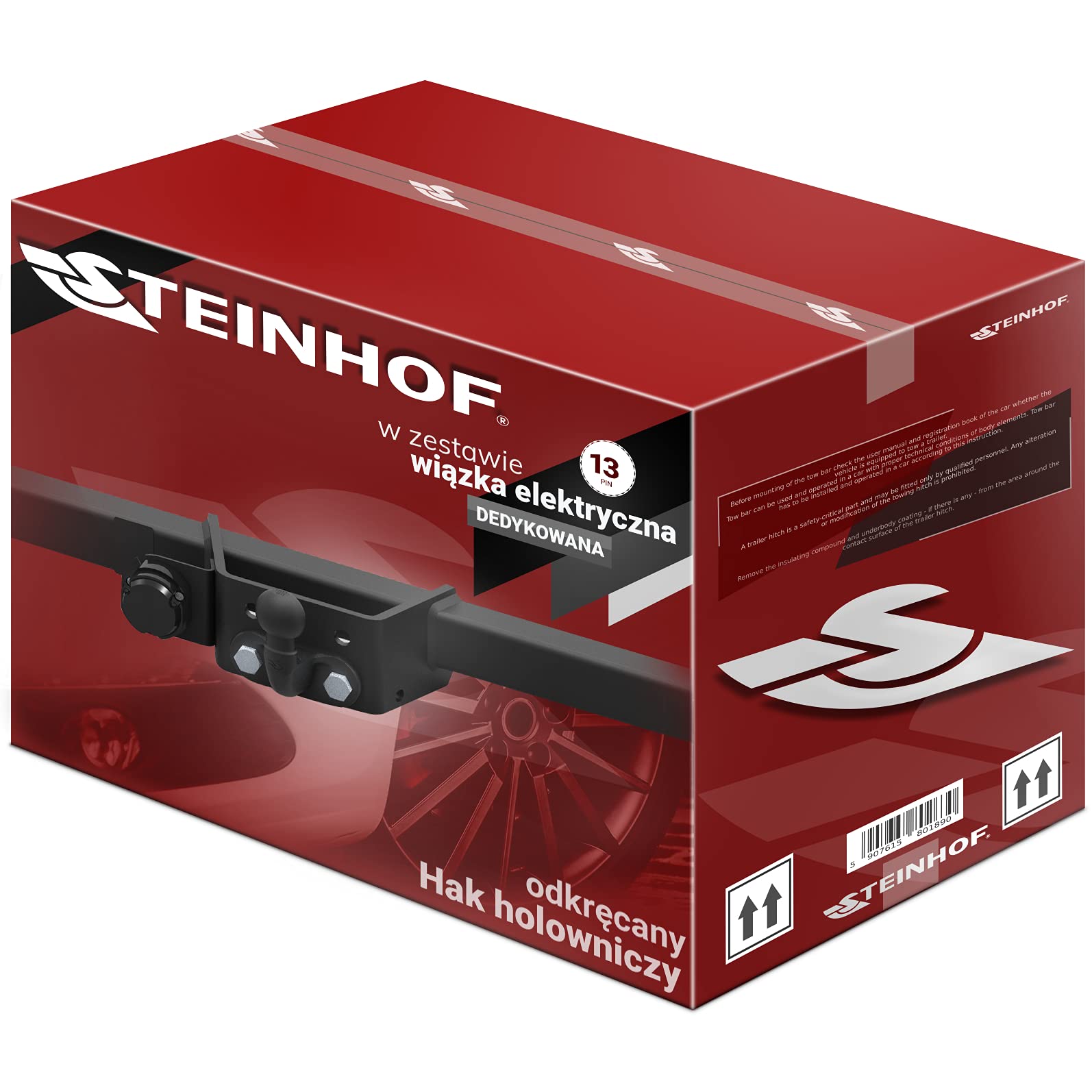 STEINHOF Nuovo gancio di traino fisso compatibile con Peugeot Boxer furgone/passeggeri 03.2014-06.2021 con 13-poli kit elettrico dedicato