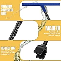 Vista 4 de Llave de medidor de agua, 2 piezas, herramienta de cierre de agua de acero, incluye llave de medidor de agua de 16 pulgadas y 1 llave negra para uso