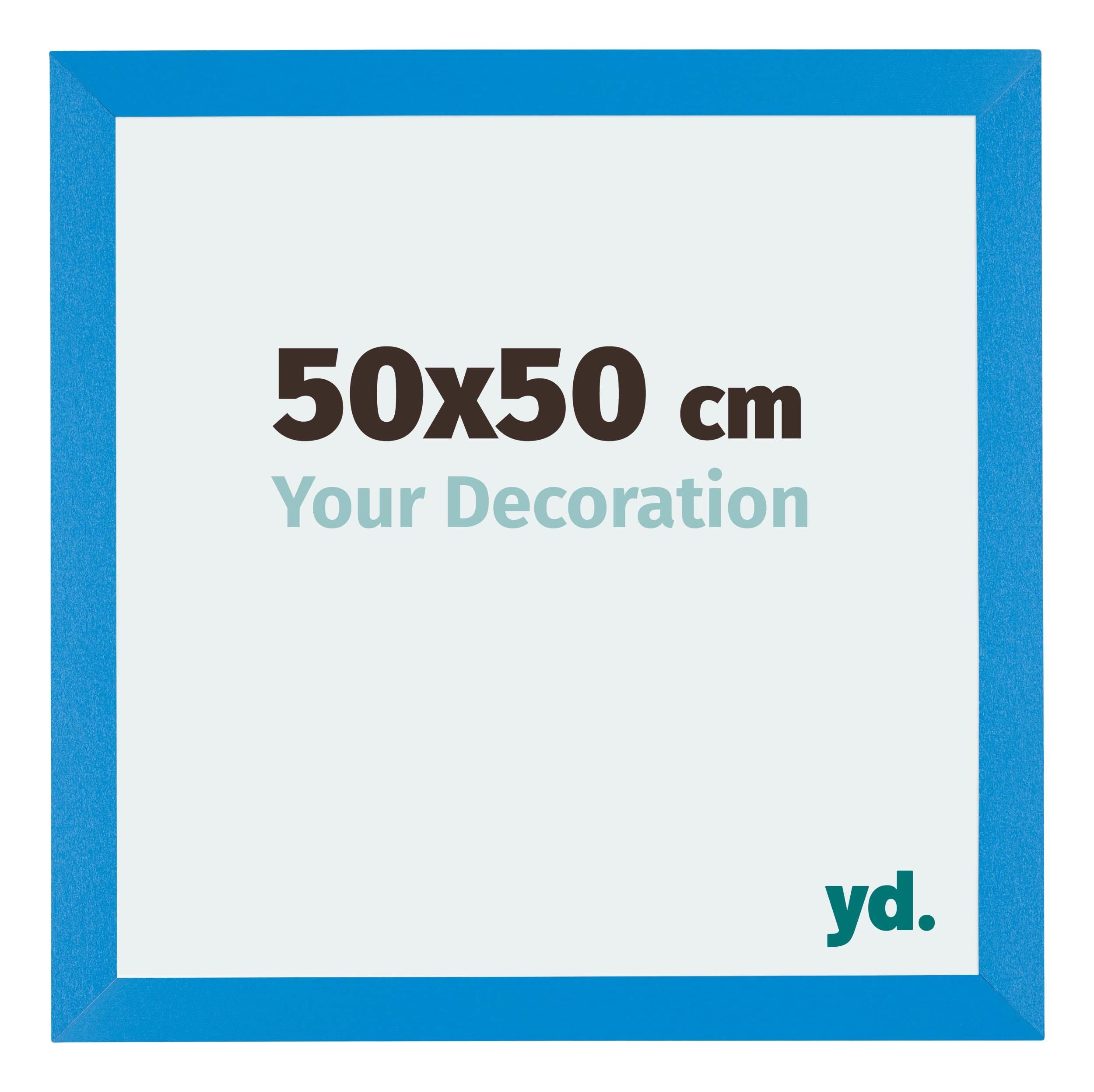 Your Decoration - Puzzle frame 50x50 - Bright Blue - Puzzle frame 500-1000 Pieces - MDF Photoframe - Mura