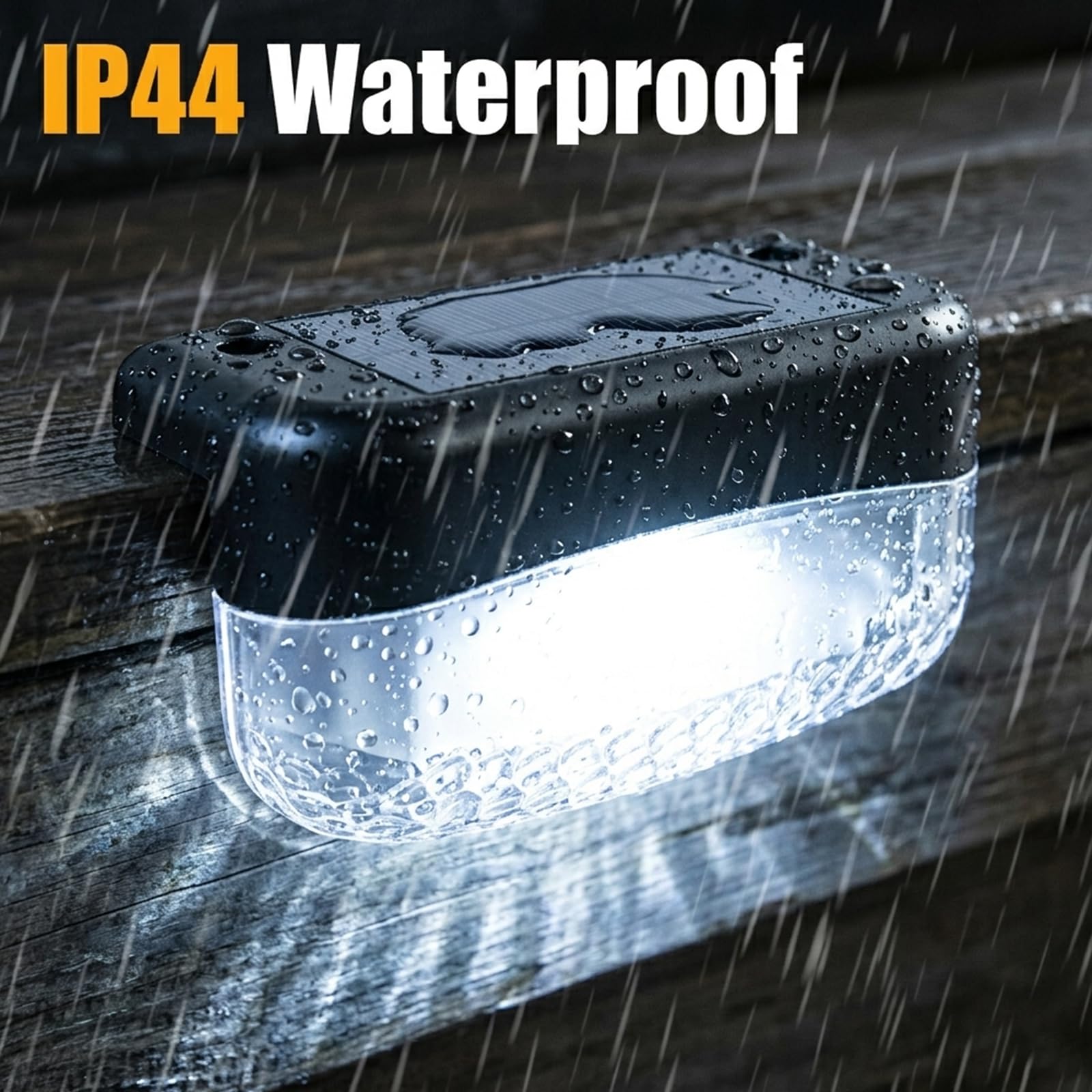 CREECHWA Luces Solares Exterior LED para Jardín y Terraza - 8 Pack de Lámparas Solares para Escaleras, Vallas y Patios, Impermeable, Encendido Automático, Blanco Frío, Instalación Fácil sin Cables — view 5