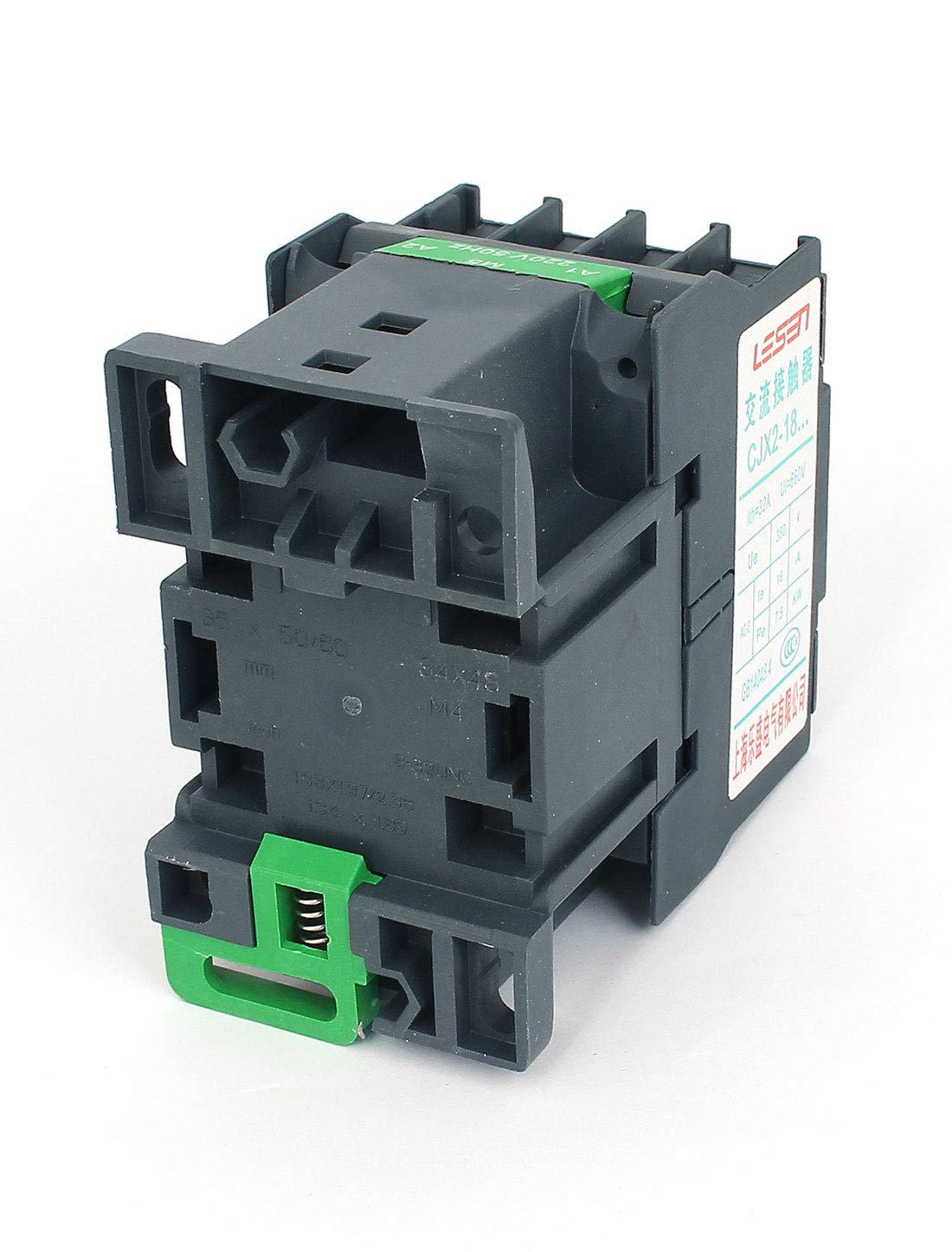 Aexit AC Contactor Distribution electrical Motor Relay 3-Phase Pole 1NO 220V Coil Voltage CJX2-1810