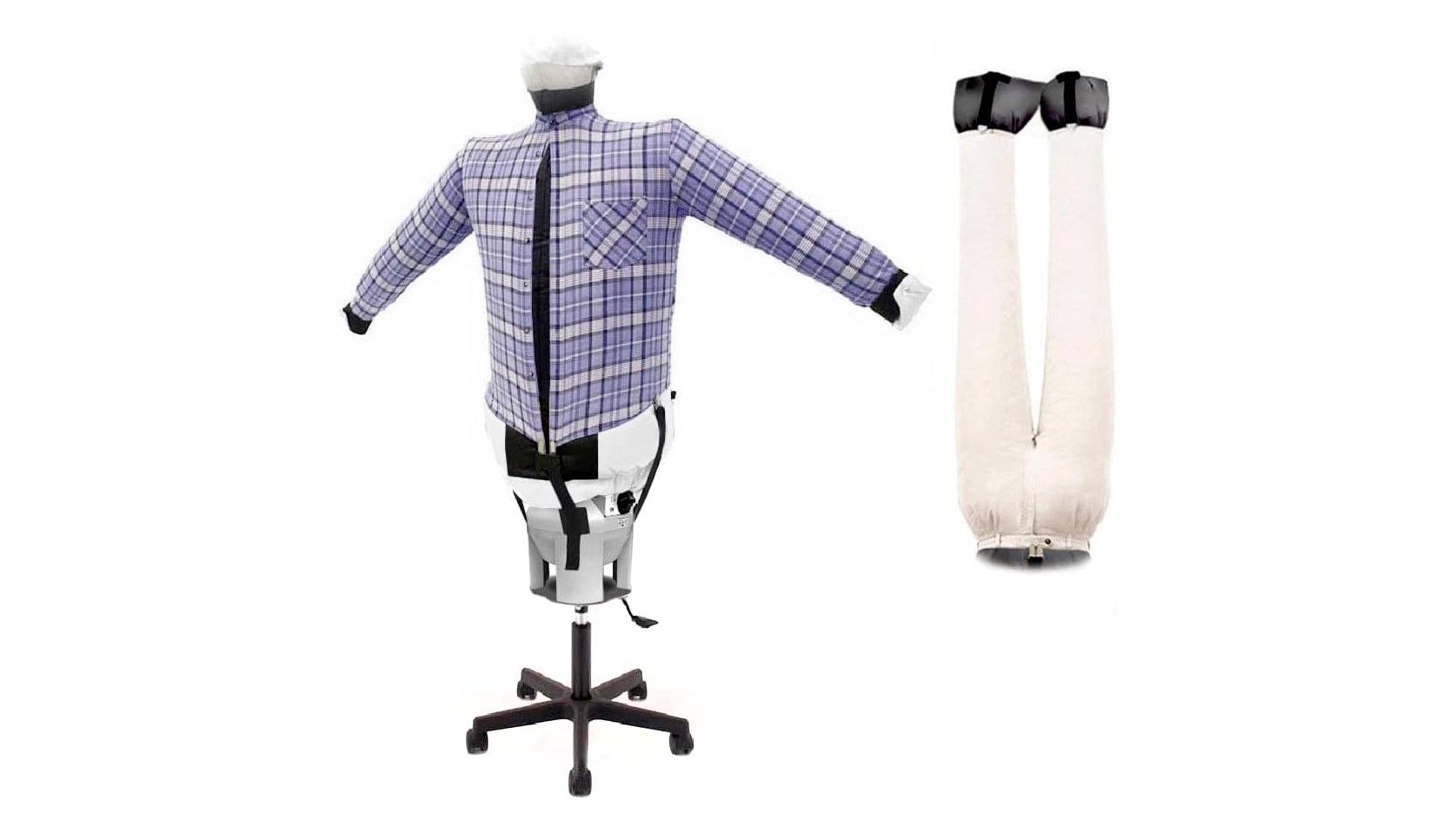 EOLO RepaSSecheur SA11 S INOX Repasse Sèche automatiquement chemises chemisiers Rafraîchir vêtements avec air froid Repassage vertical professionnel Base de support avec 4 roues Garantie 5 Ans A
