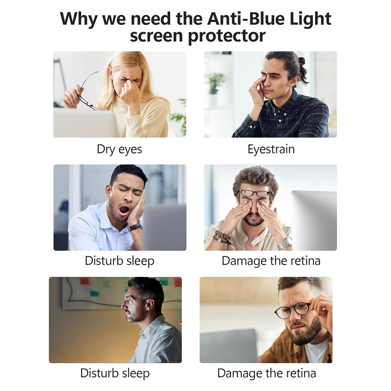 SENECESLI Protector de Pantalla de Monitor de 12,5-32 Pulgadas, Filtro de Luz Azul, Panel de Bloqueo UV de Alta Transmisión de Luz para Usuarios de PC/portátiles (32 pulgadas)