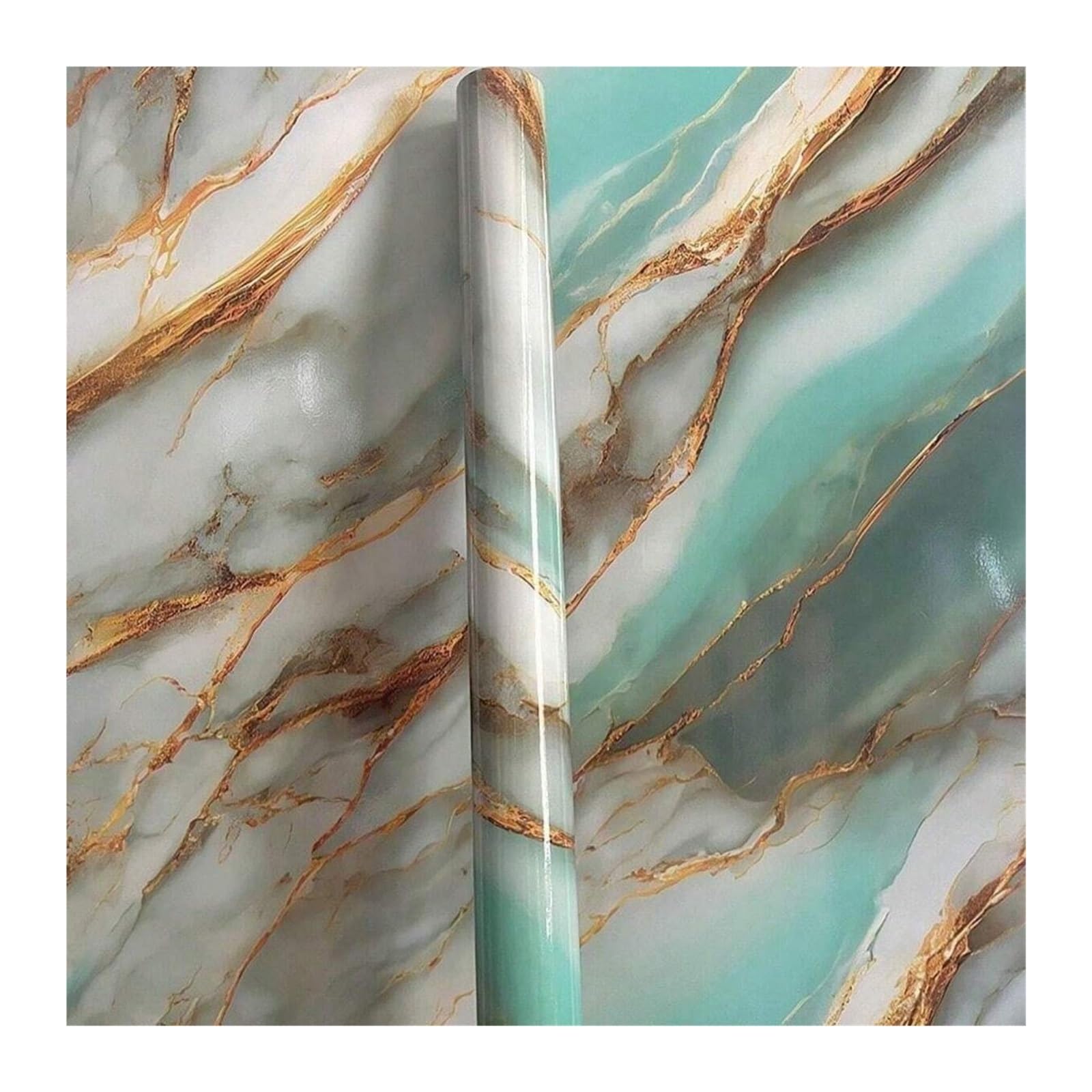 Marble Contact Paper 50cm Width Foil Marble Stickers Self Adhesive Waterproof Wallpaper for Kitchen Mesa Decor Pet Peel and Stick Film(Color1,50cmx300cm)