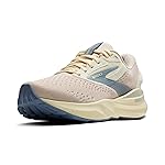 Brooks Women's Adrenaline GTS 24 Supportive Running Shoe - Almond/Peach/Blue - 9.5 Medium